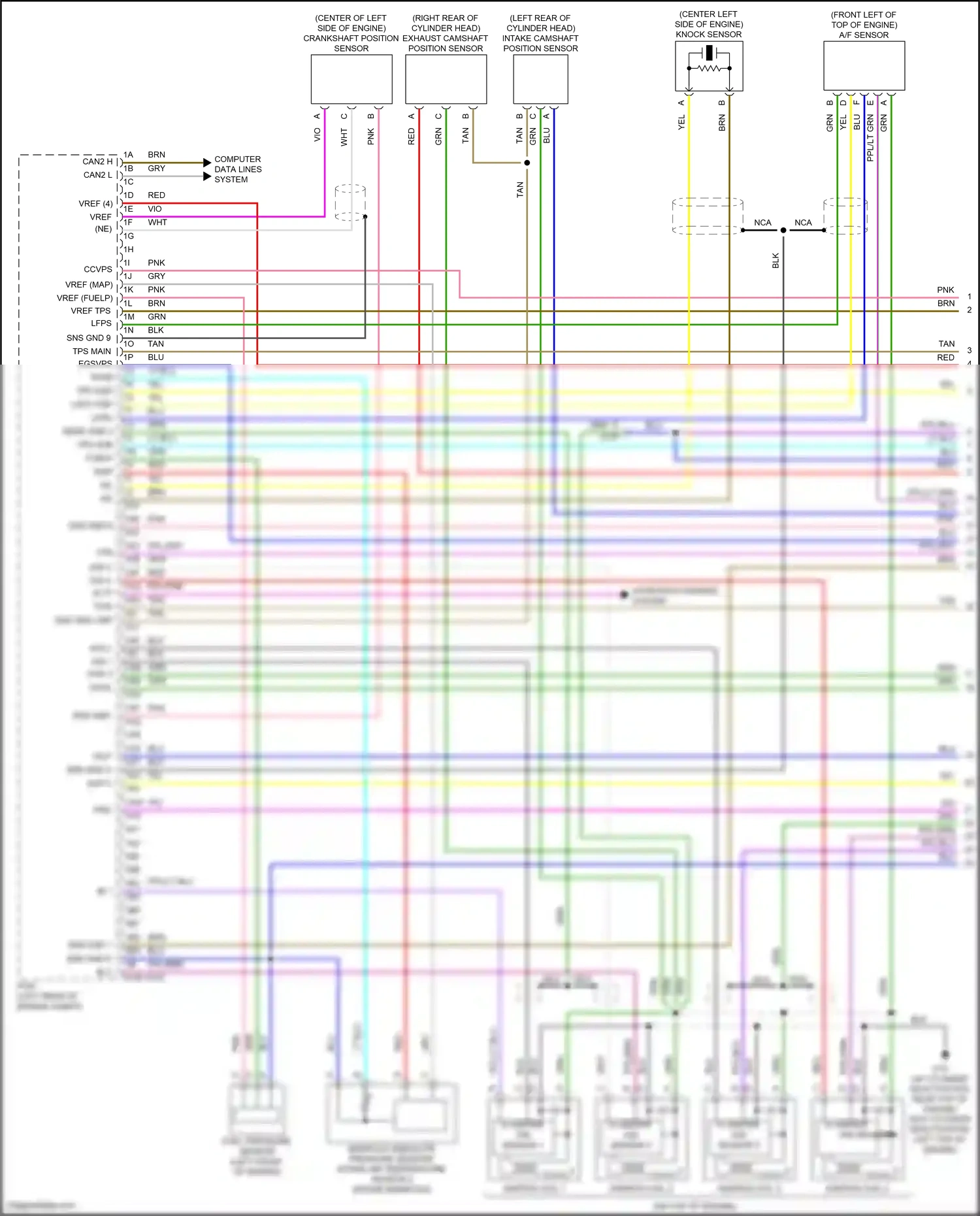 Wiring diagram crankshaft position sensor for Mazda 3 BP (2019-2024) (1 of 3)