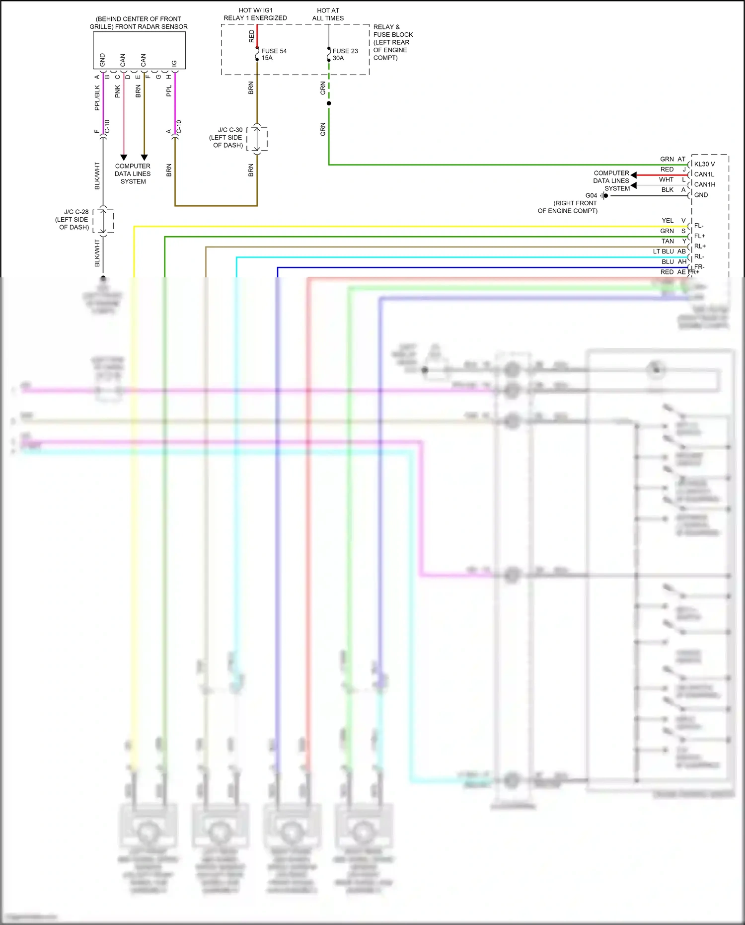 Wiring diagram distance switch for Mazda 3 BP (2019-2024) (1 of 1)