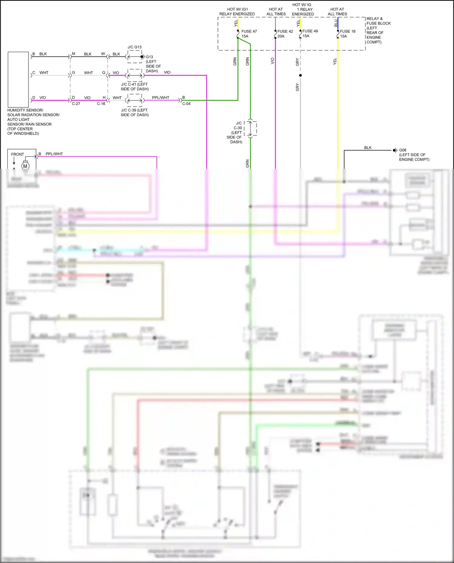 Mazda 3 BP (2019-2024) front wiring diagram  (1 of 4)