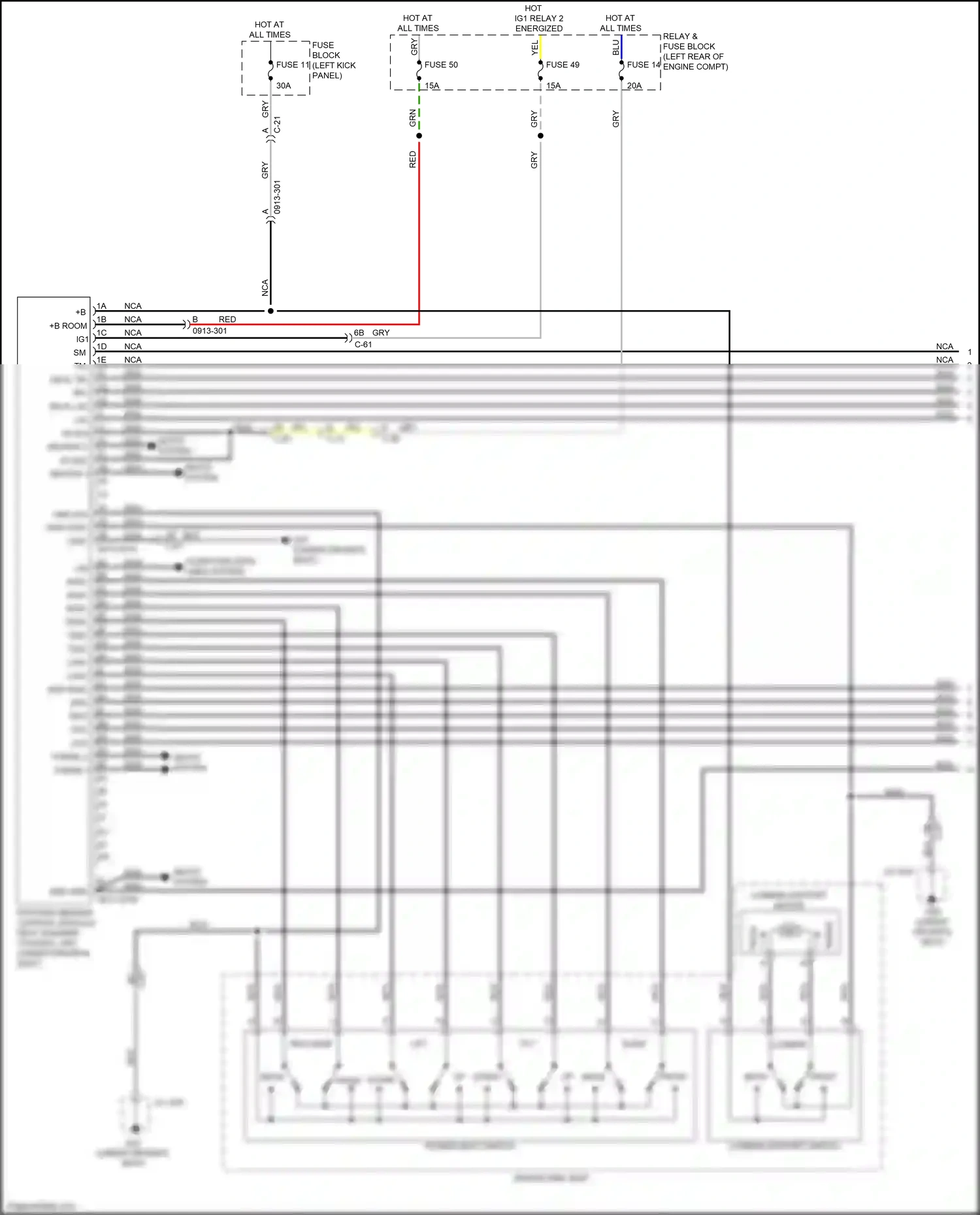 Mazda 3 BP (2019-2024) front wiring diagram  (2 of 4)