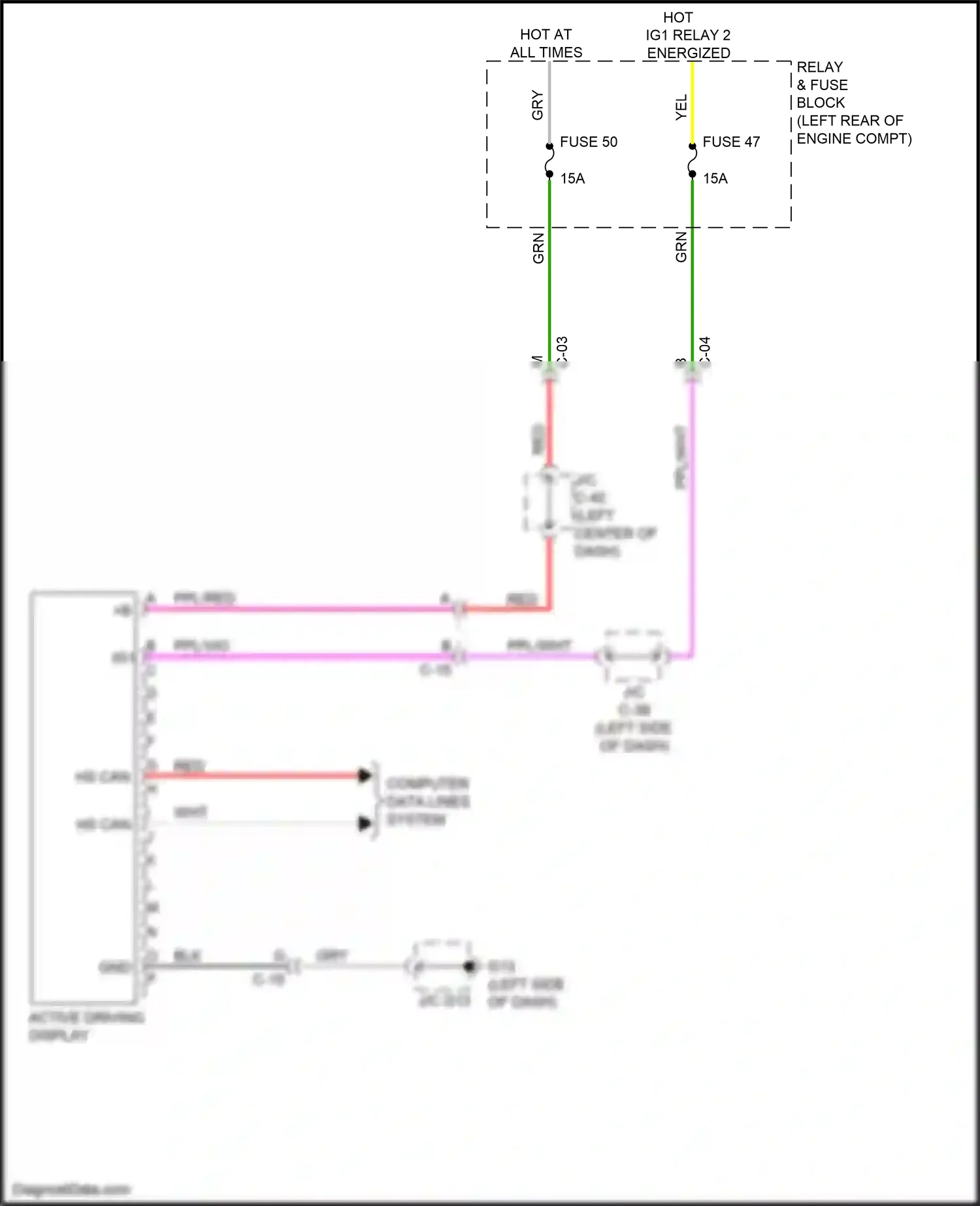 Wiring diagram fuse 50 for Mazda 3 BP (2019-2024) (7 of 15)