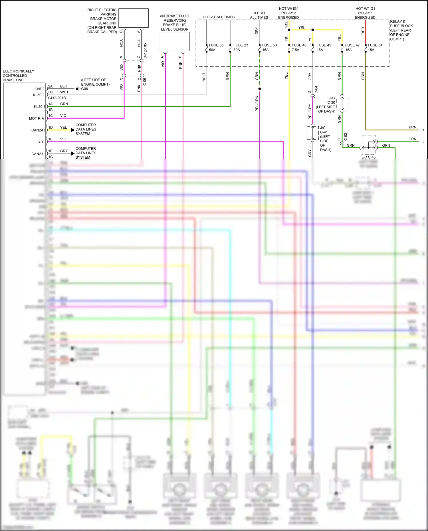 Wiring diagram fuse 50 for Mazda 3 BP (2019-2024) (2 of 15)
