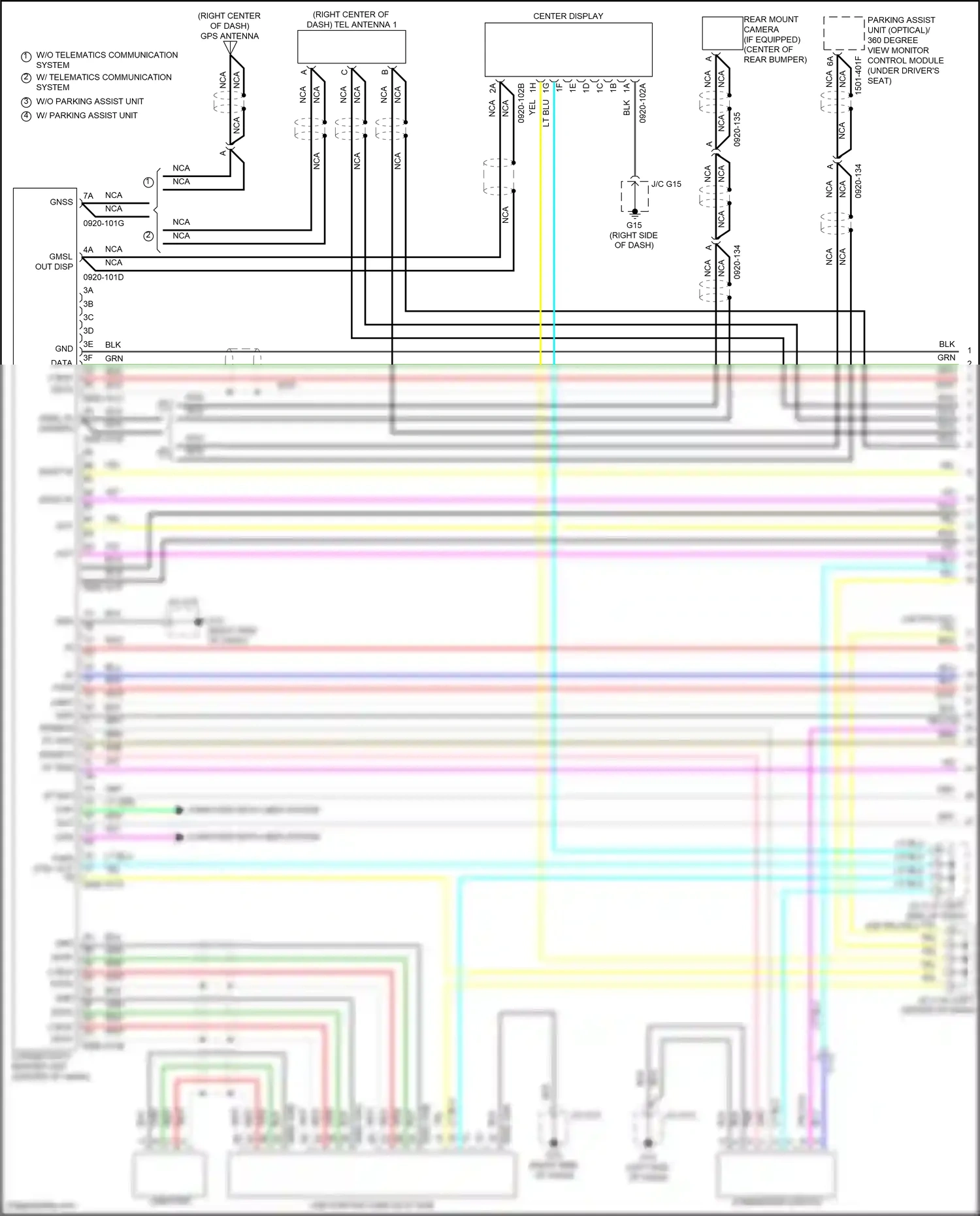 Wiring diagram gps antenna for Mazda 3 BP (2019-2024) (1 of 4)