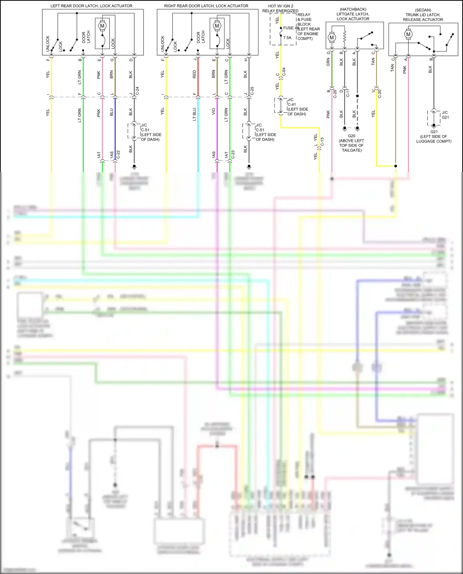 Mazda 3 BP (2019-2024) hatchback wiring diagram  (6 of 21)