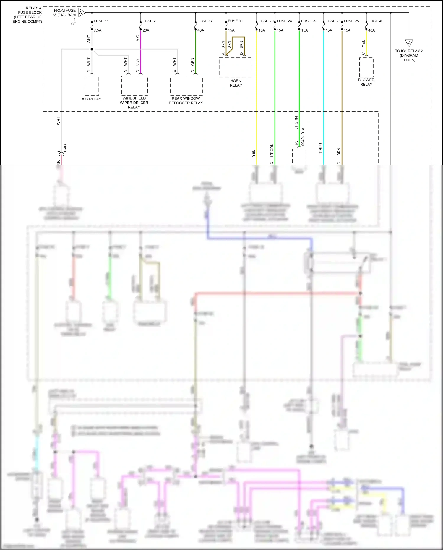 Mazda 3 BP (2019-2024) hatchback wiring diagram  (20 of 21)