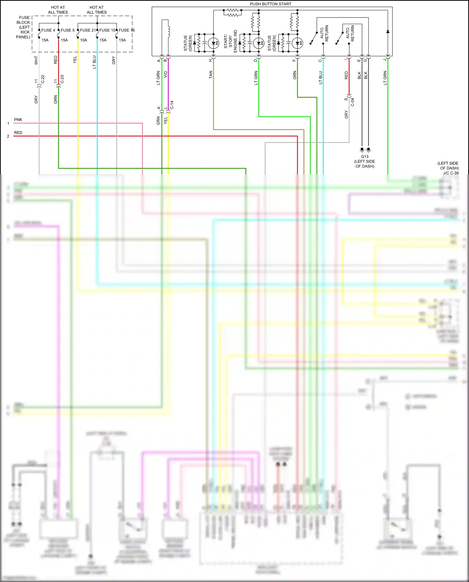 Mazda 3 BP (2019-2024) hatchback wiring diagram  (5 of 21)