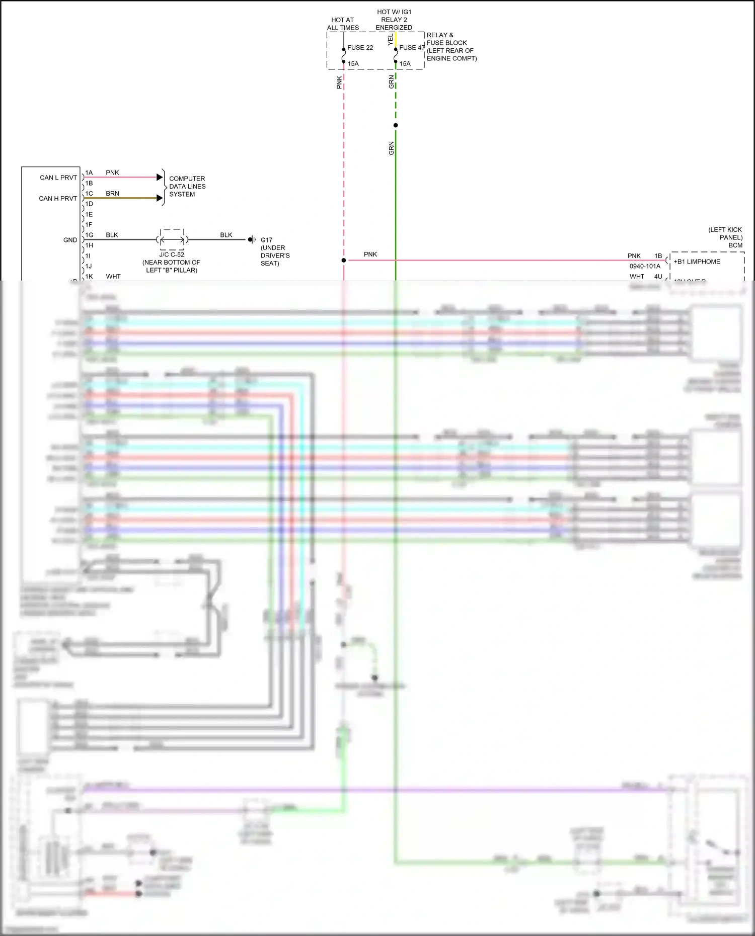 Mazda 3 BP (2019-2024) indicator wiring diagram  (1 of 4)