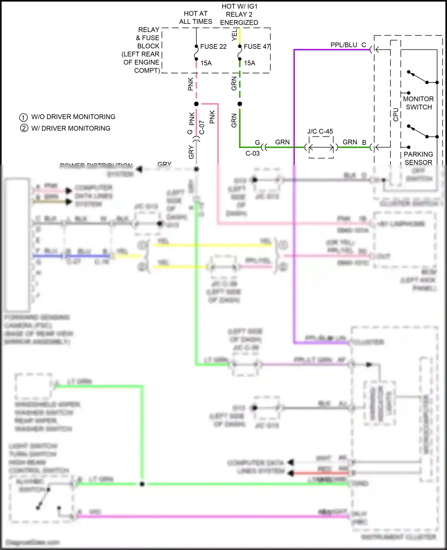 Mazda 3 BP (2019-2024) indicator wiring diagram  (4 of 4)