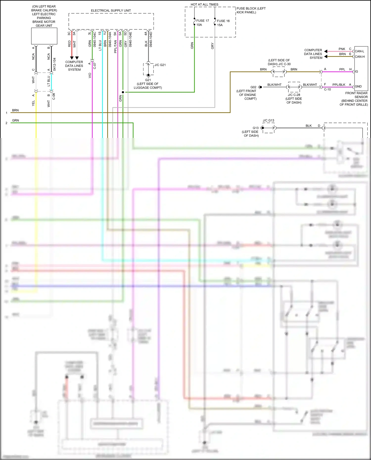 Wiring diagram joint box 1 for Mazda 3 BP (2019-2024) (4 of 17)