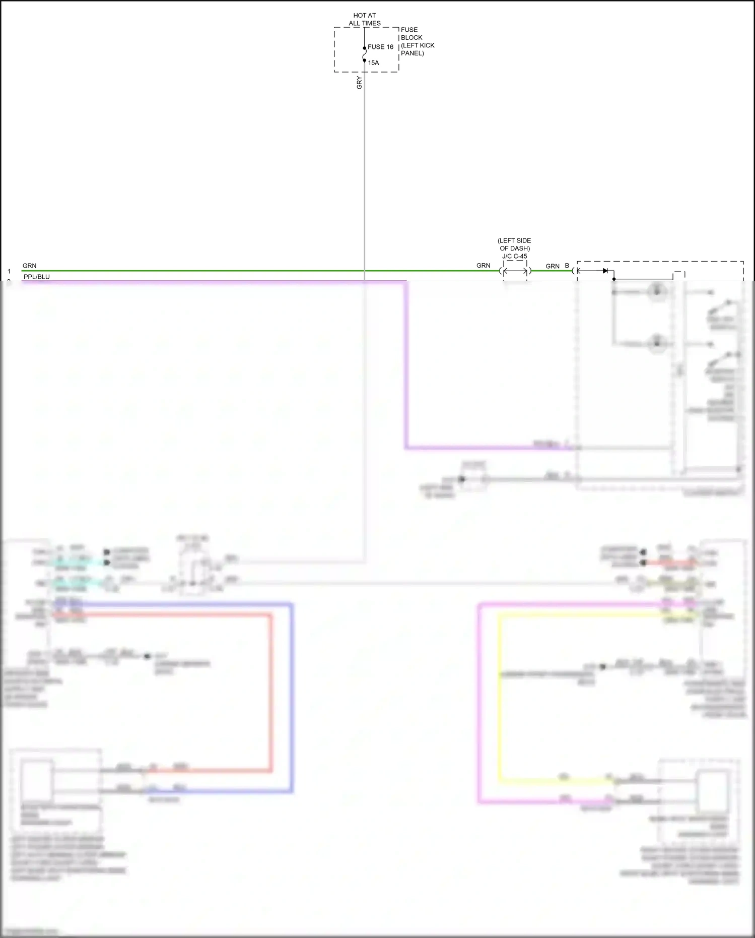 Mazda 3 BP (2019-2024) (left kick panel) wiring diagram  (12 of 32)