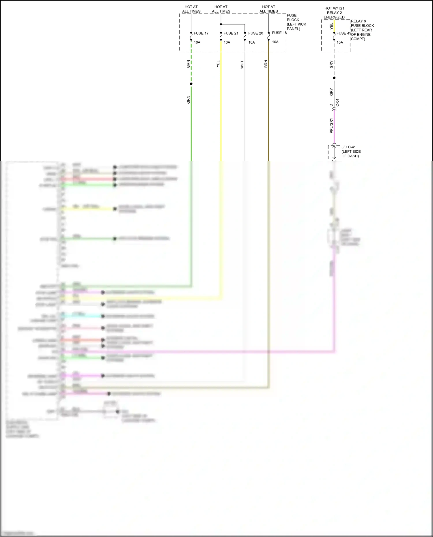 Mazda 3 BP (2019-2024) (left kick panel) wiring diagram  (15 of 32)