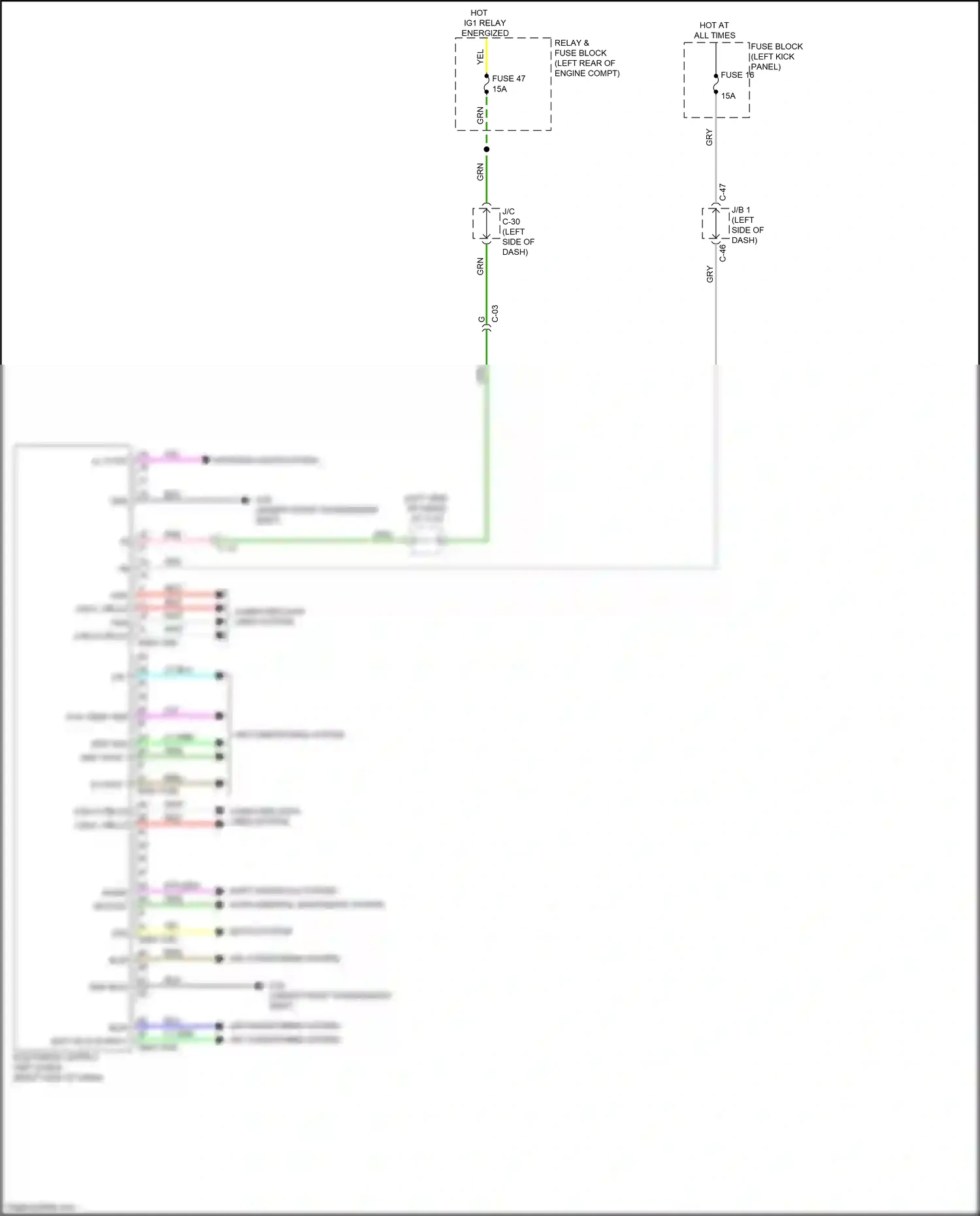 Mazda 3 BP (2019-2024) (left kick panel) wiring diagram  (13 of 32)