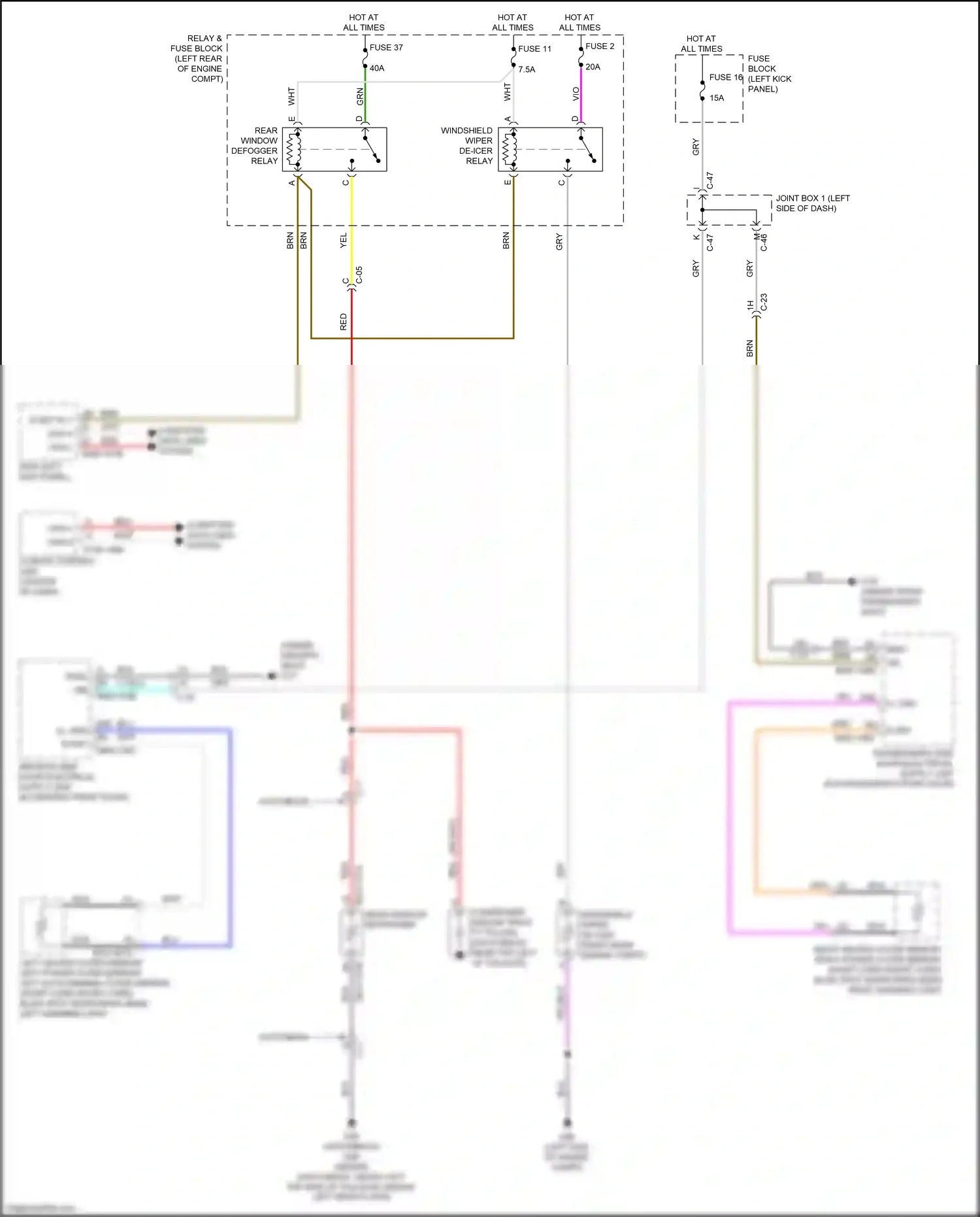 Mazda 3 BP (2019-2024) (left kick panel) wiring diagram  (14 of 32)