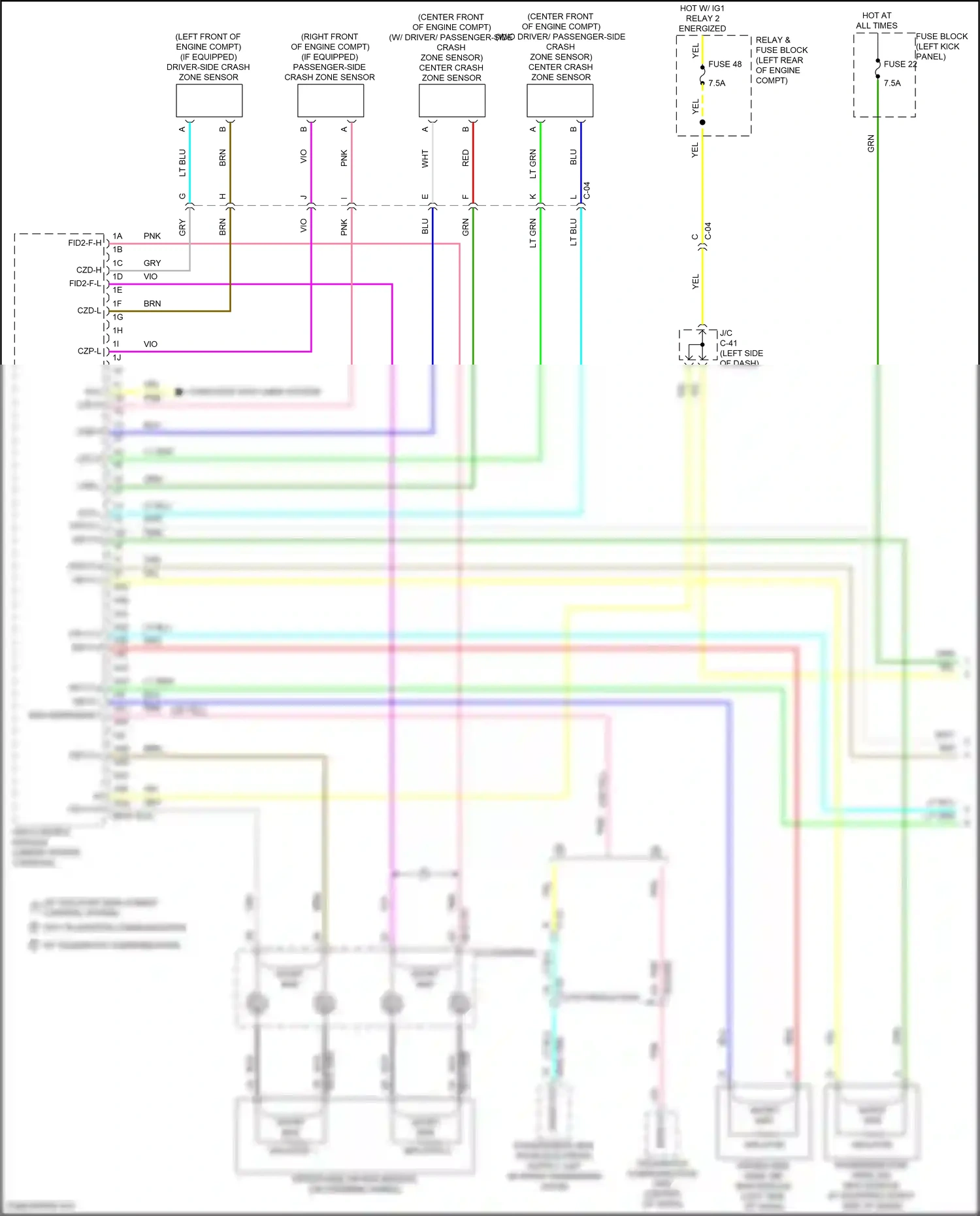 Mazda 3 BP (2019-2024) (left kick panel) wiring diagram  (30 of 32)