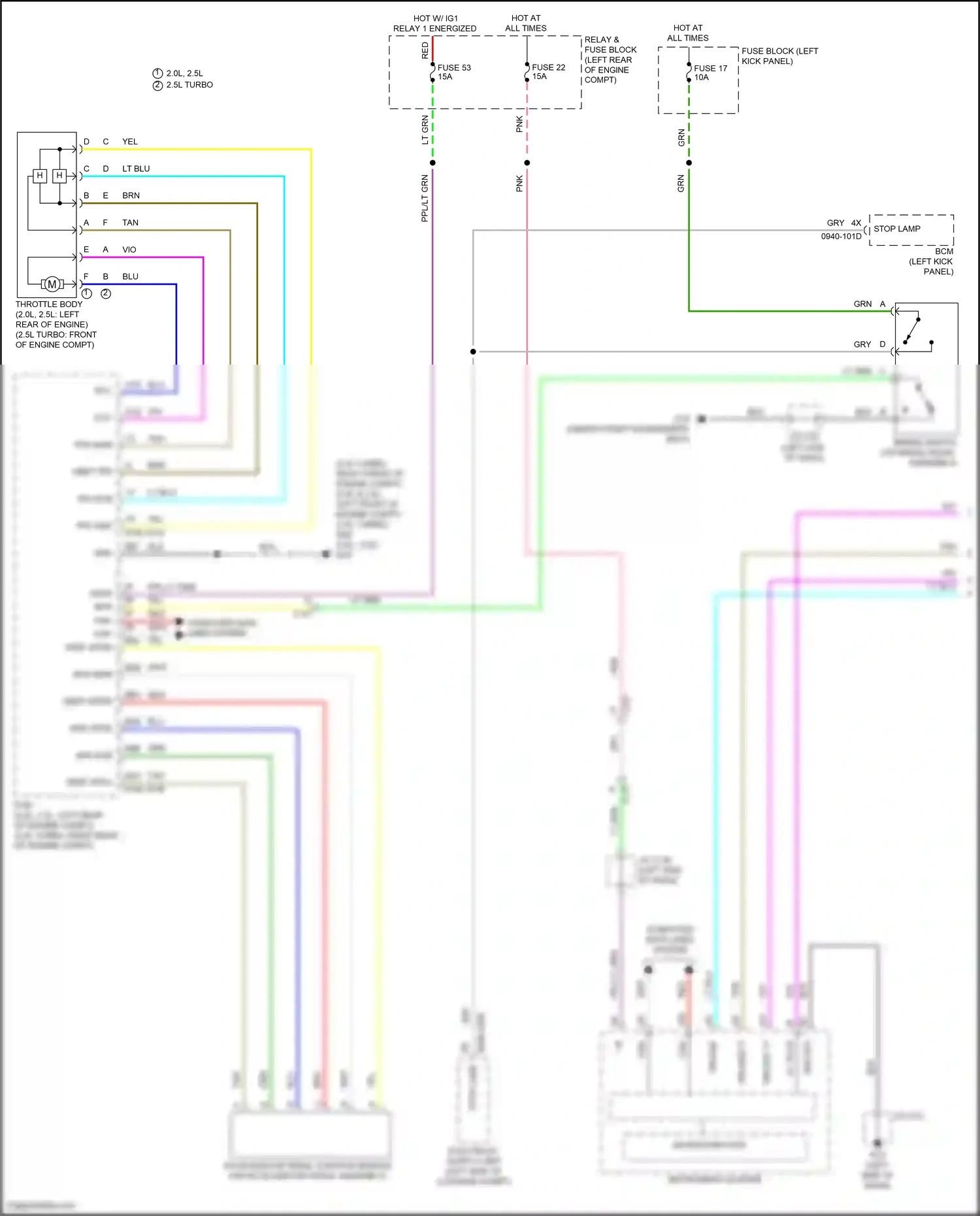Wiring diagram ppl/lt grn for Mazda 3 BP (2019-2024) (1 of 36)
