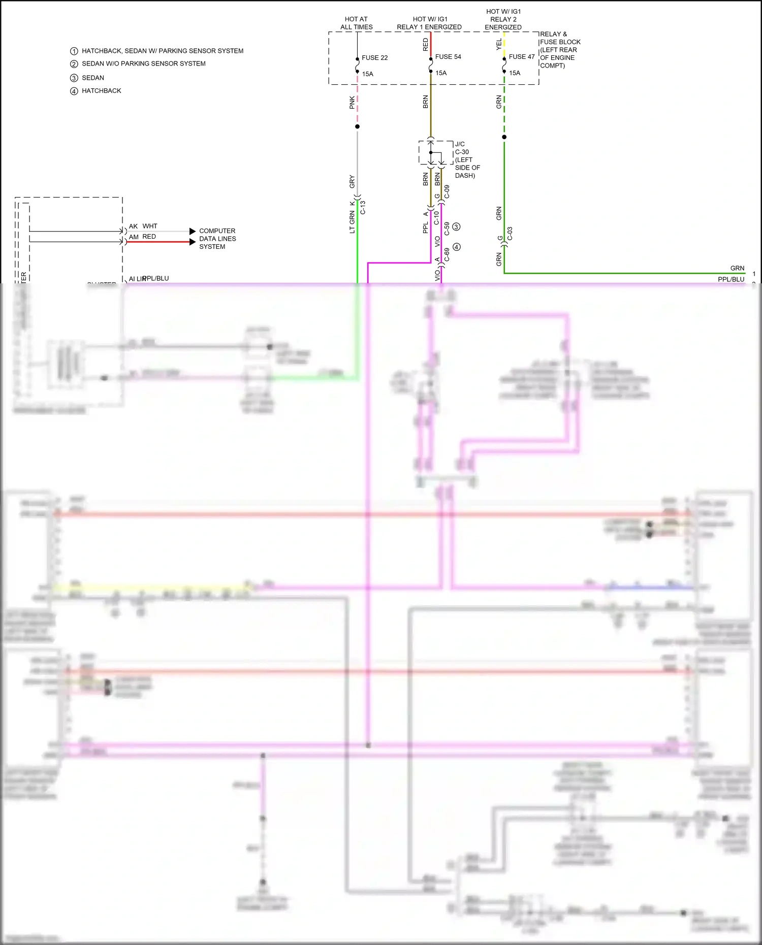 Wiring diagram ppl/lt grn for Mazda 3 BP (2019-2024) (13 of 36)