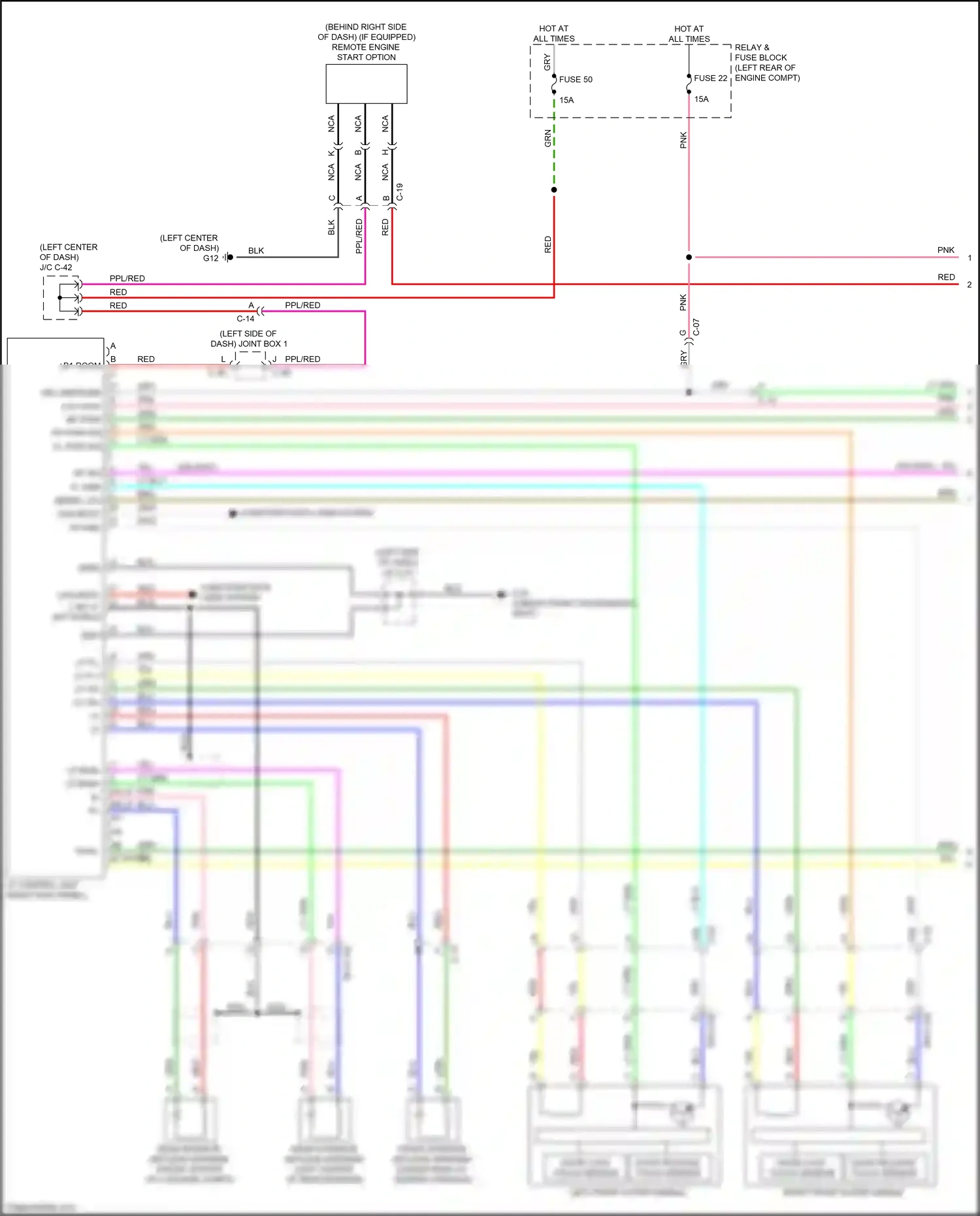 Mazda 3 BP (2019-2024) remote engine start (option) wiring diagram  (1 of 4)