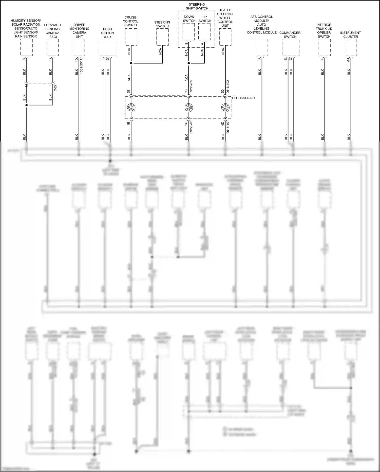 Wiring diagram sunroof switch/ front map light for Mazda 3 BP (2019-2024) (1 of 2)