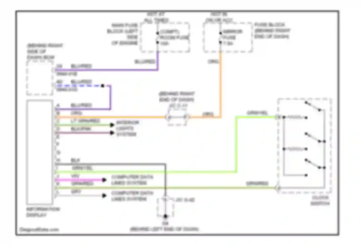 5 Mazda I facelift (2007-2010): Multi-information system circuit