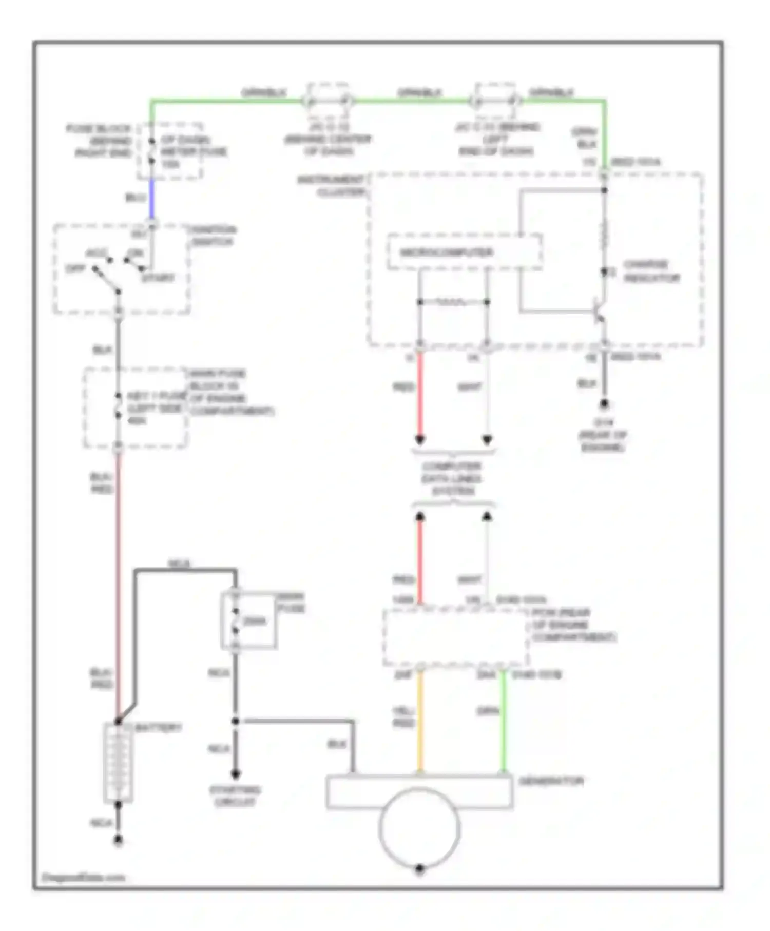 5 Mazda I facelift (2007-2010): Charging circuit