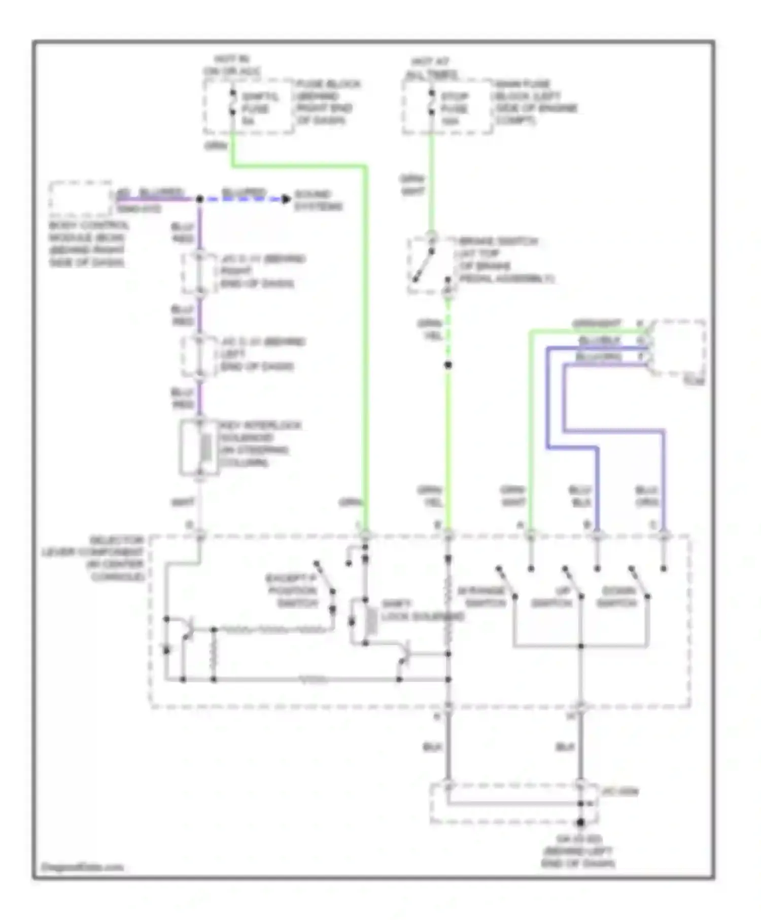 Wiring diagram blu/red for Mazda 5 I facelift (2007-2010) (20 of 21)