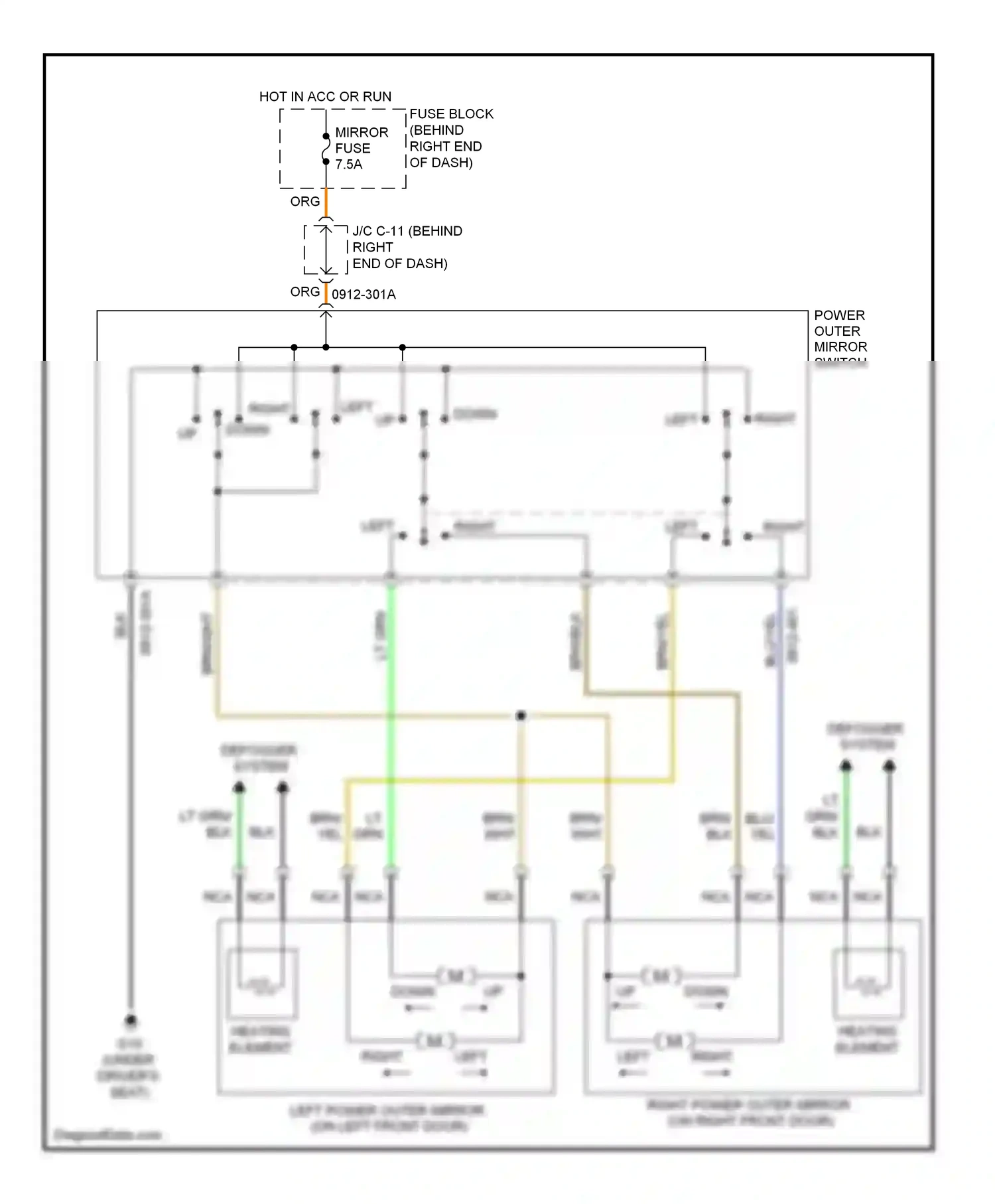 Mazda 5 I facelift (2007-2010) down up wiring diagram  (1 of 1)