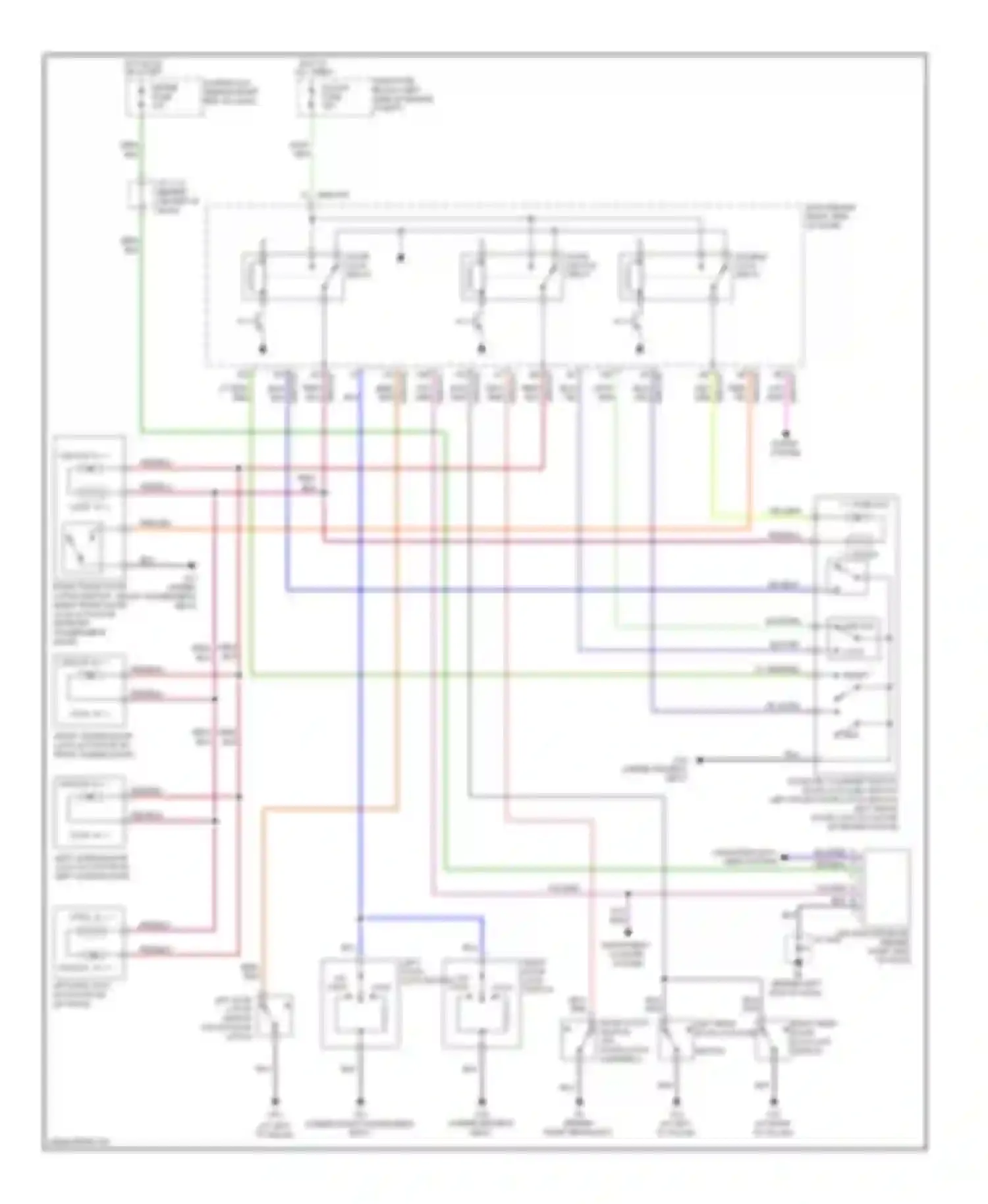 Wiring diagram left rear door lock-link for Mazda 5 I facelift (2007-2010) (1 of 2)
