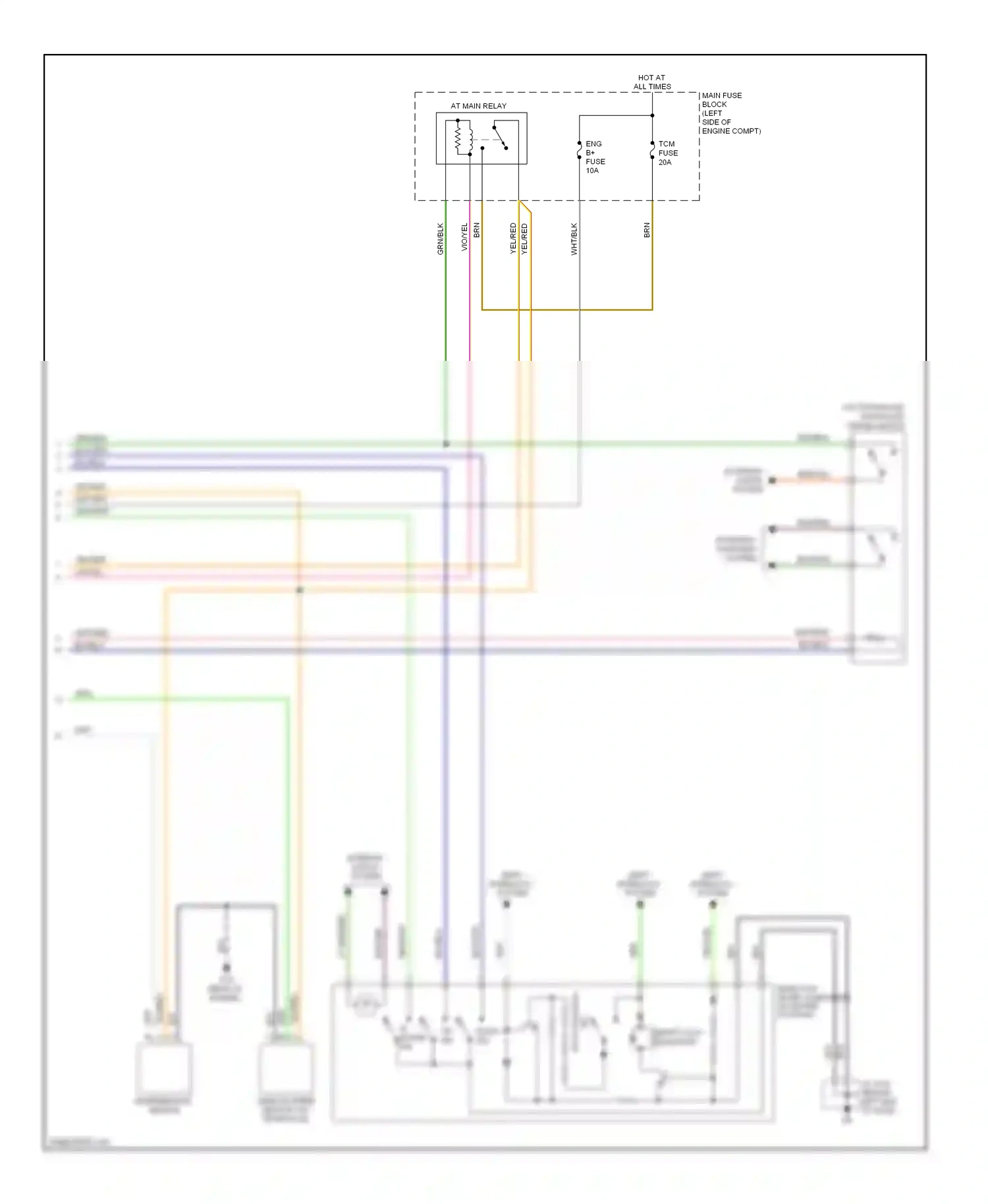 Mazda 5 I facelift (2007-2010) (on transaxle) transaxle range switch wiring diagram  (1 of 1)