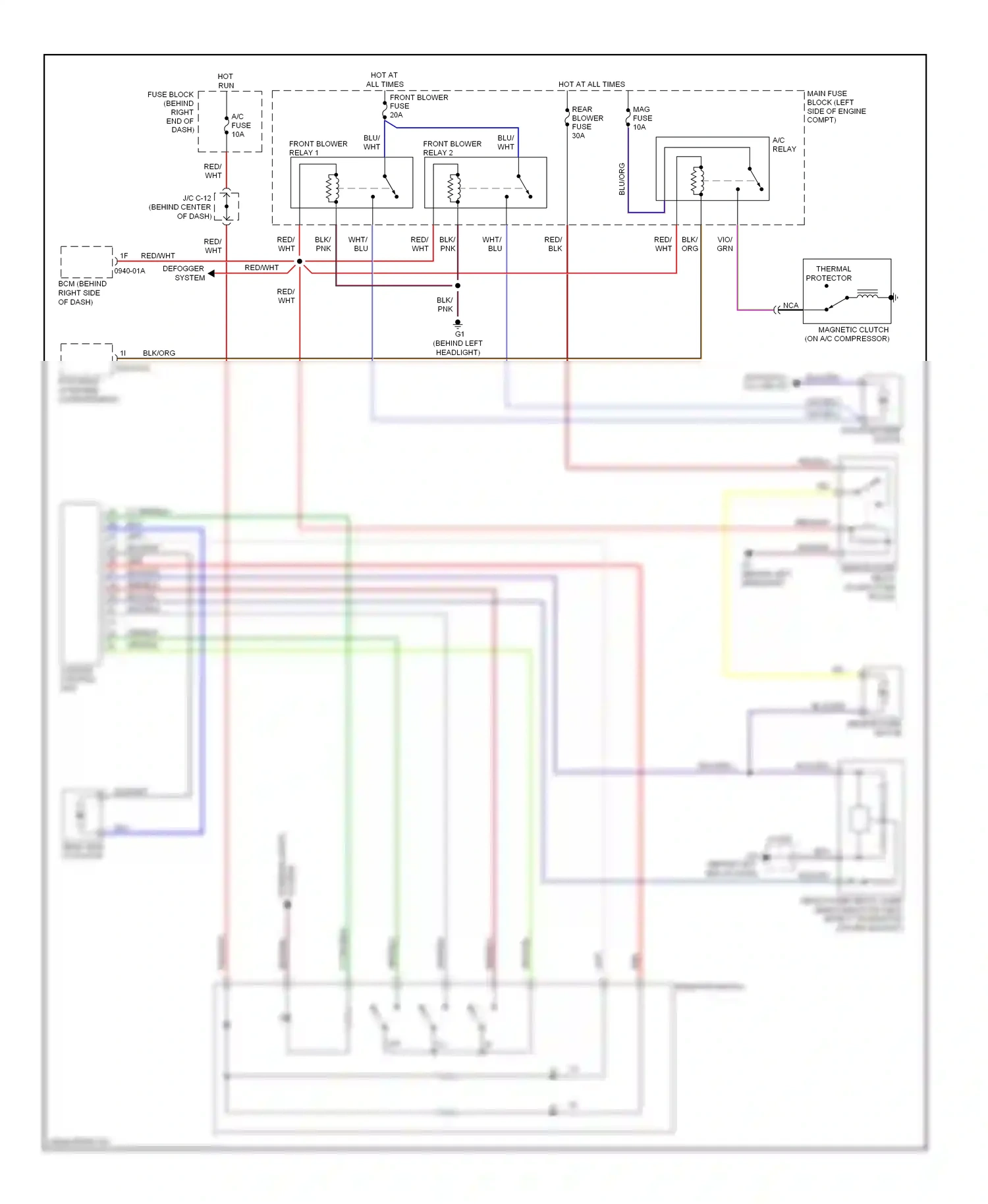 Mazda 5 I facelift (2007-2010) system wiring diagram  (1 of 1)