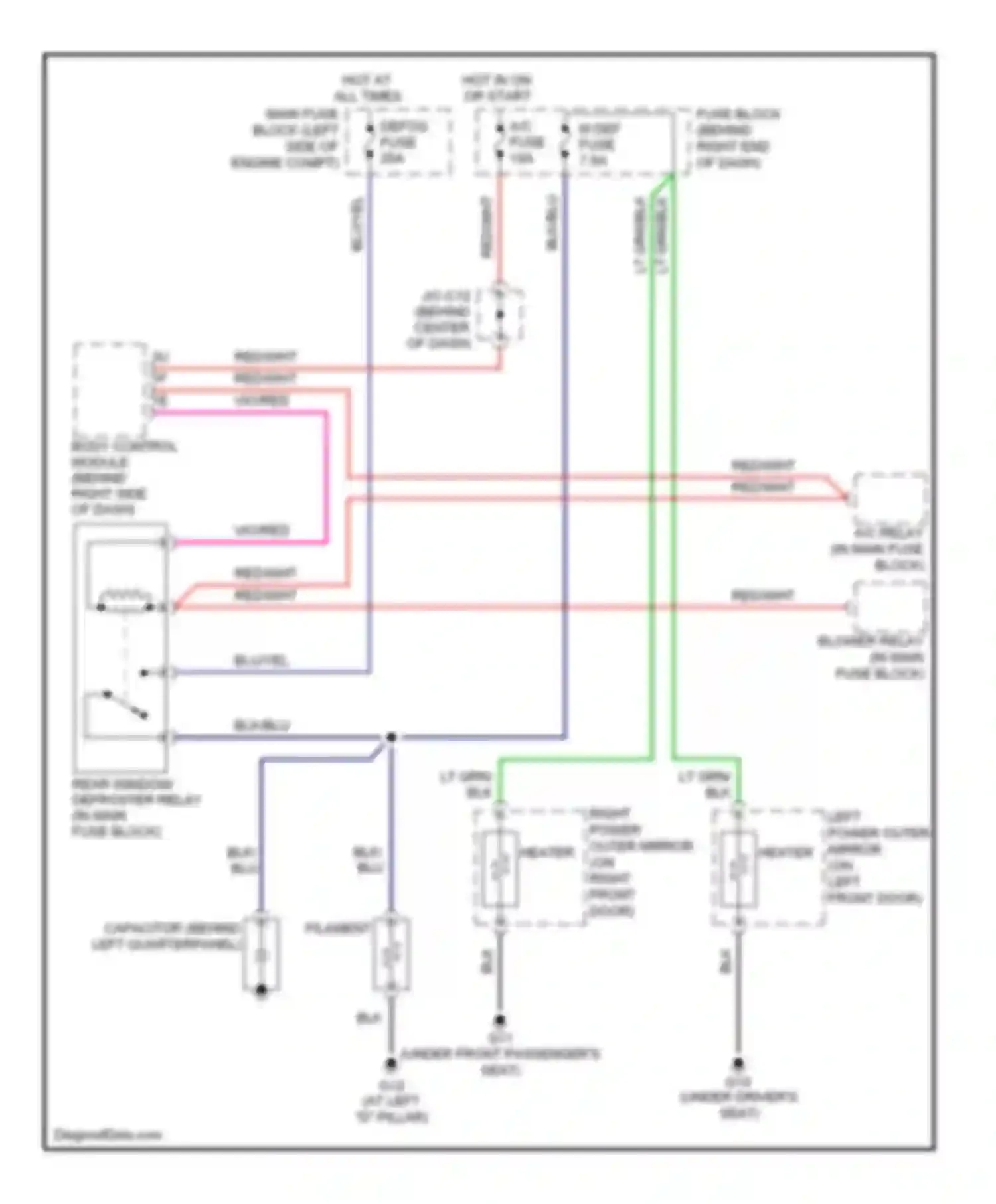 5 Mazda I (2005-2007): Defoggers circuit