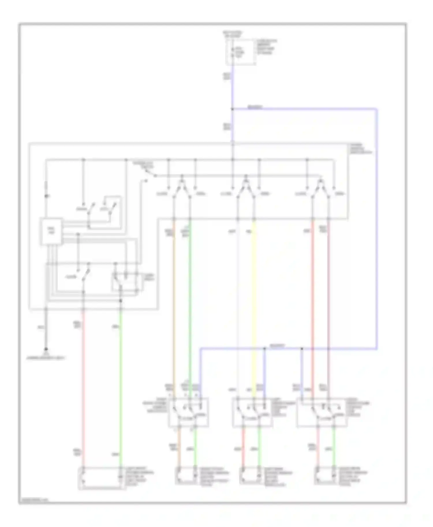 5 Mazda I (2005-2007): Power windows circuit