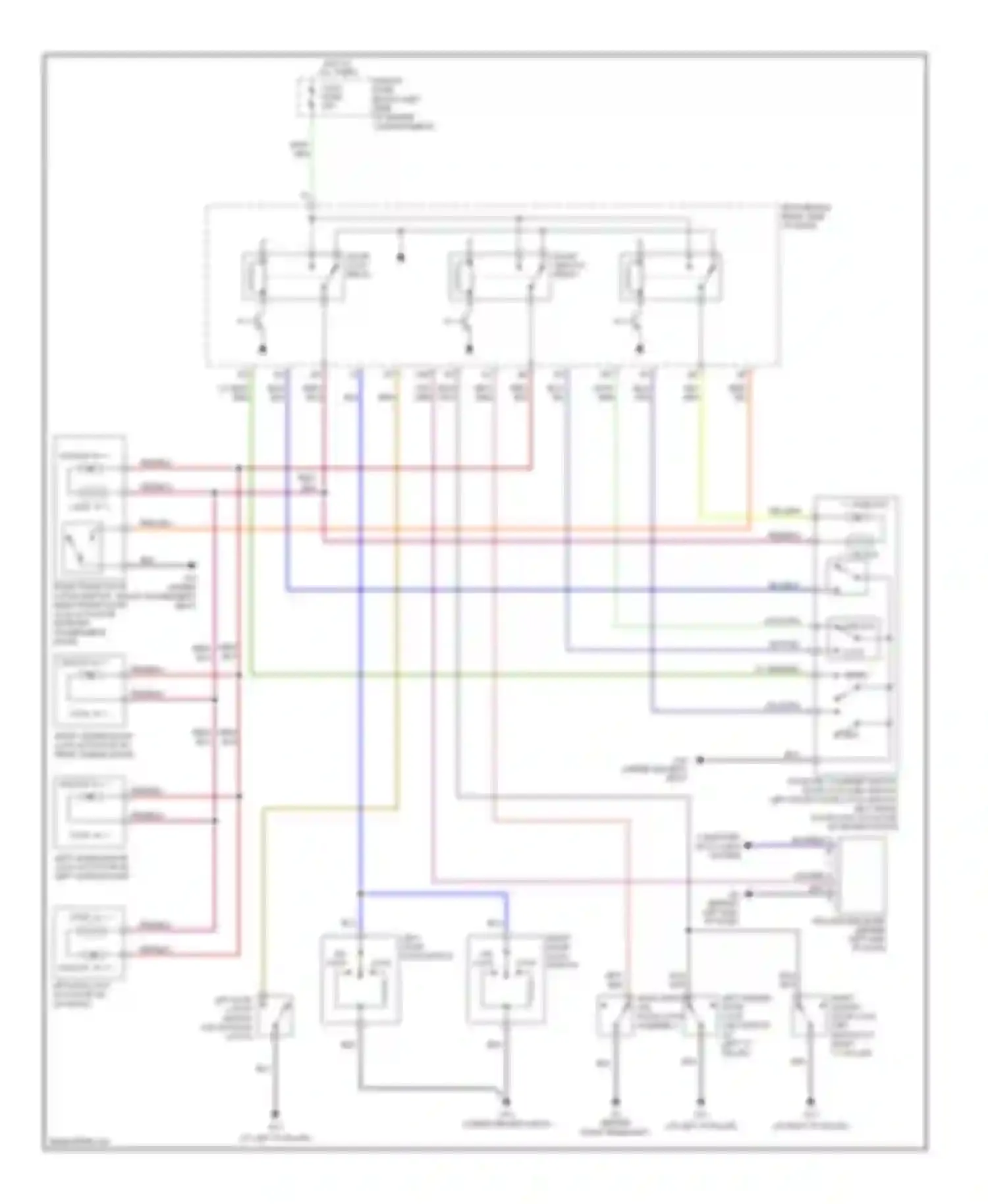 Wiring diagram door lock relay for Mazda 5 I (2005-2007) (1 of 2)