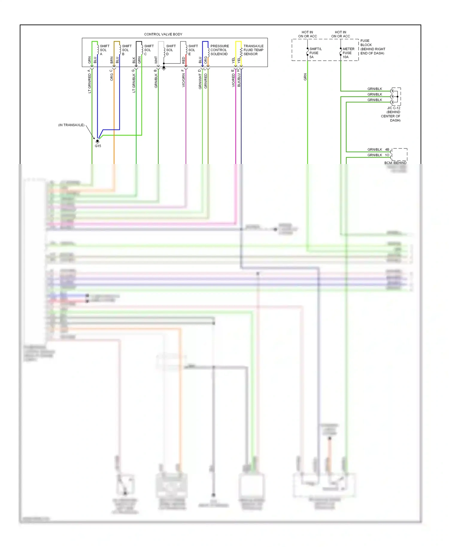 Mazda 5 I (2005-2007) (in transaxle) wiring diagram  (1 of 2)