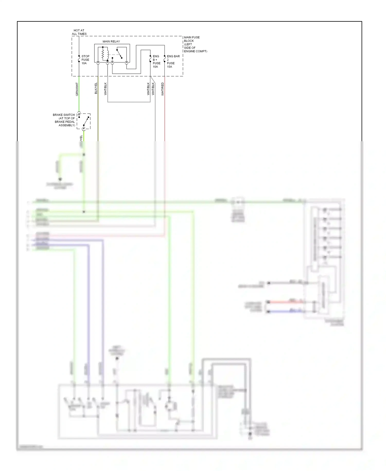 Mazda 5 I (2005-2007) microcomputer wiring diagram  (1 of 9)