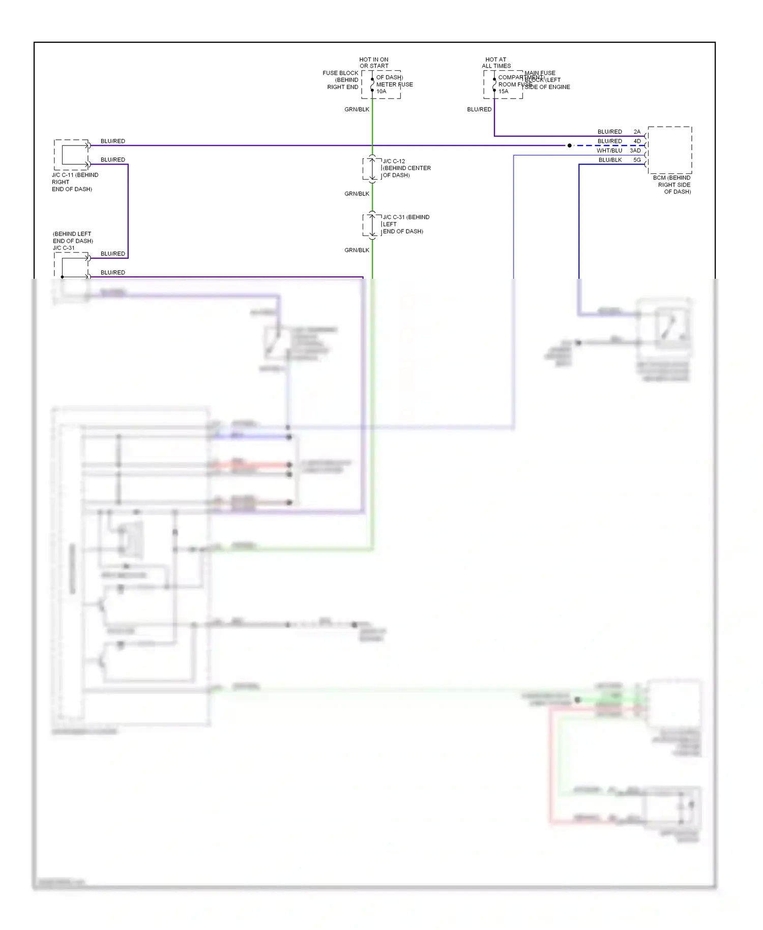 Mazda 5 I (2005-2007) microcomputer wiring diagram  (3 of 9)