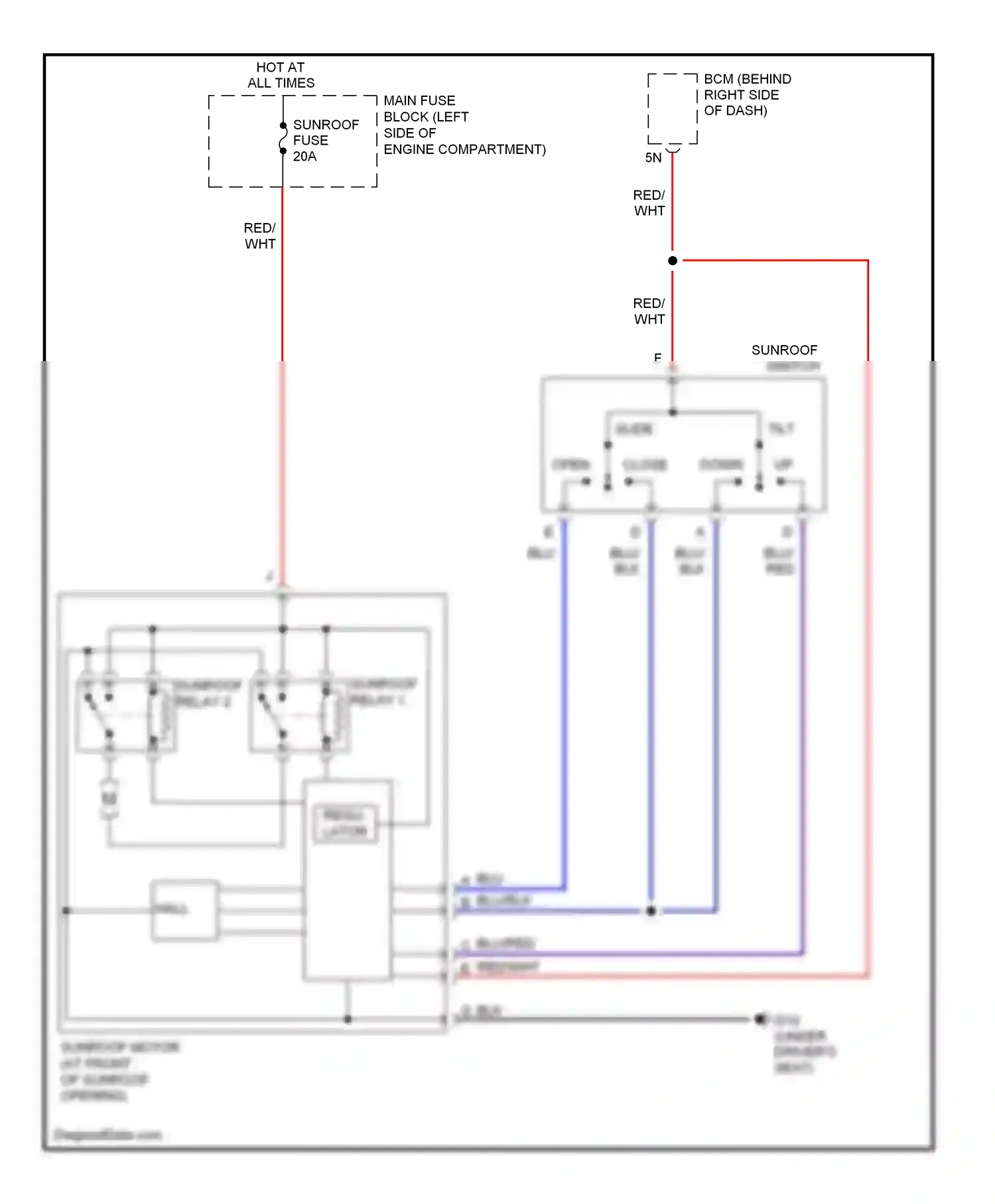 Mazda 5 I (2005-2007) (open) wiring diagram  (1 of 2)