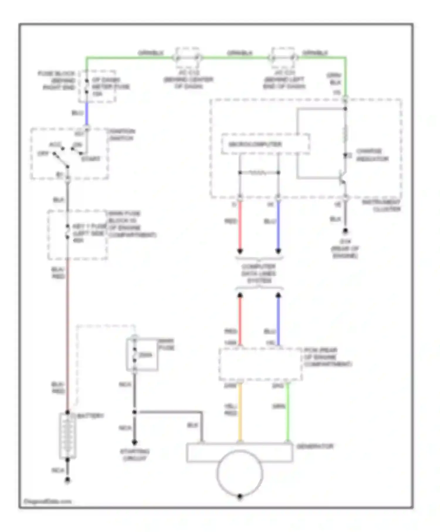 Wiring diagram starting circuit for Mazda 5 I (2005-2007) (1 of 1)