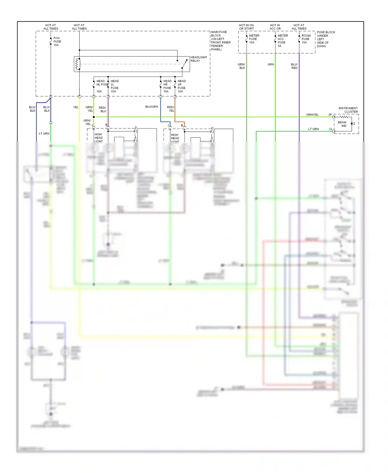 Mazda 6 GG facelift (2005-2008) blu wiring diagram  (35 of 58)