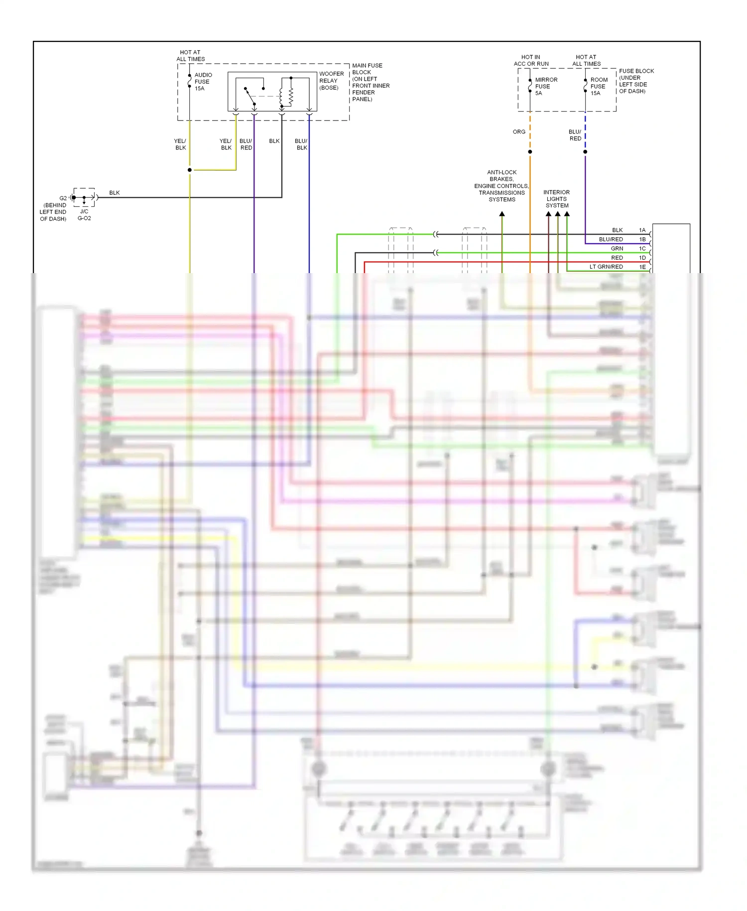 Mazda 6 GG facelift (2005-2008) blu wiring diagram  (50 of 58)