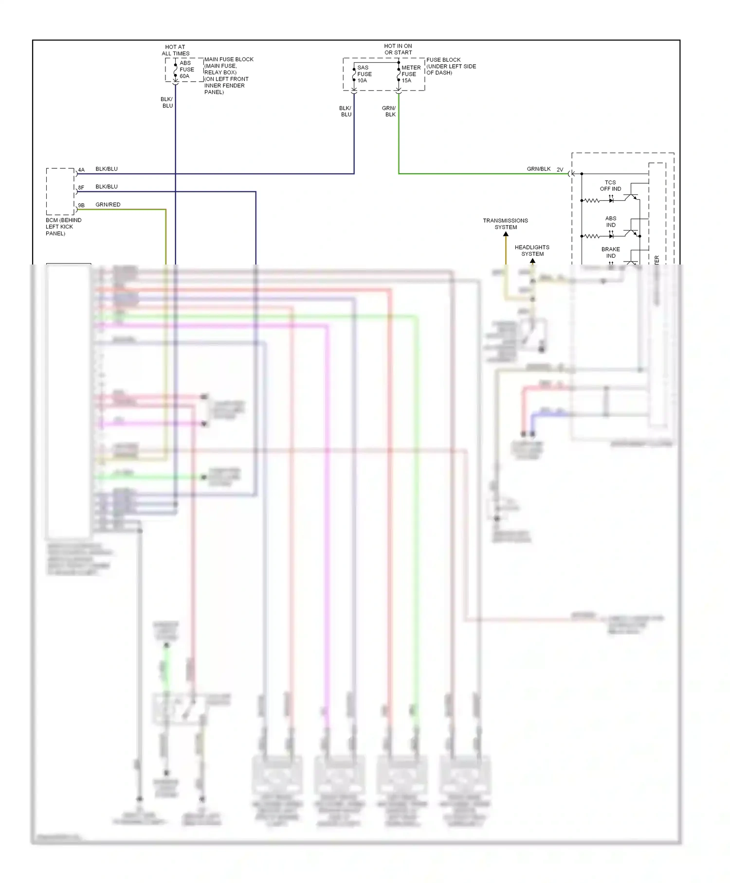 Mazda 6 GG facelift (2005-2008) brake ind wiring diagram  (1 of 3)