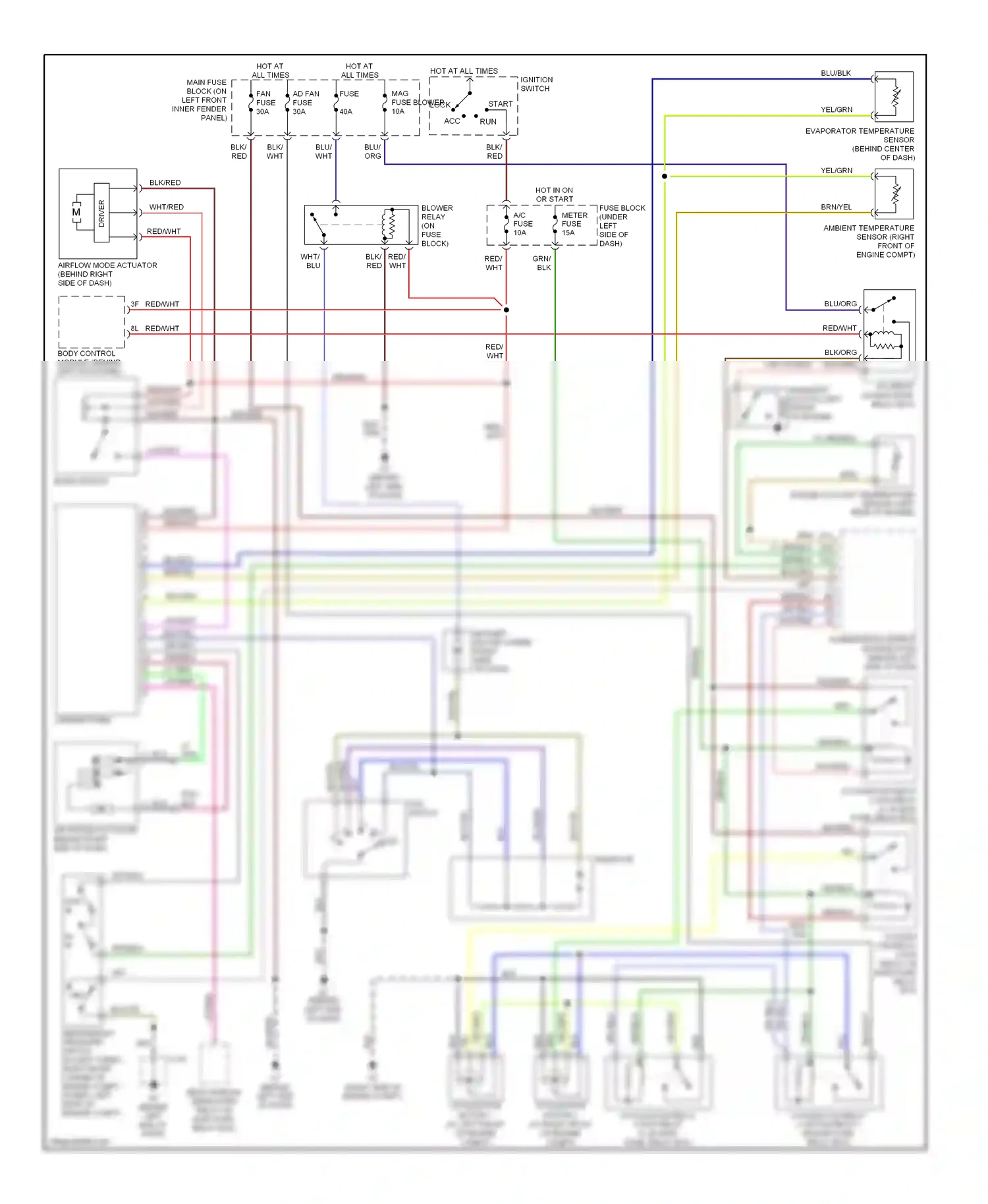 Mazda 6 GG facelift (2005-2008) center panel wiring diagram  (2 of 3)