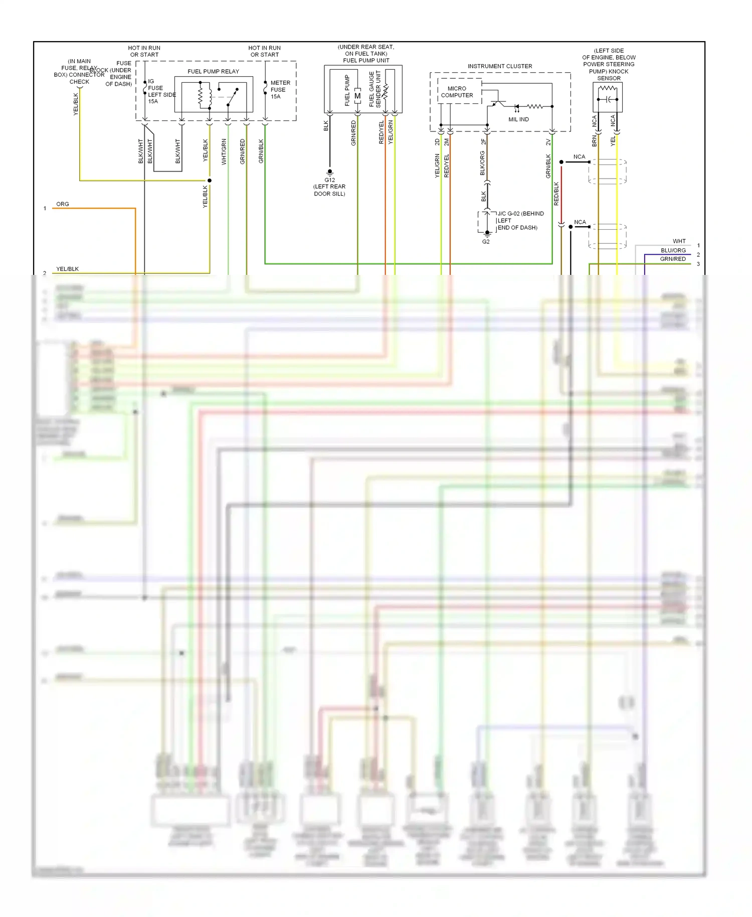 Mazda 6 GG facelift (2005-2008) fuel pump wiring diagram  (2 of 4)