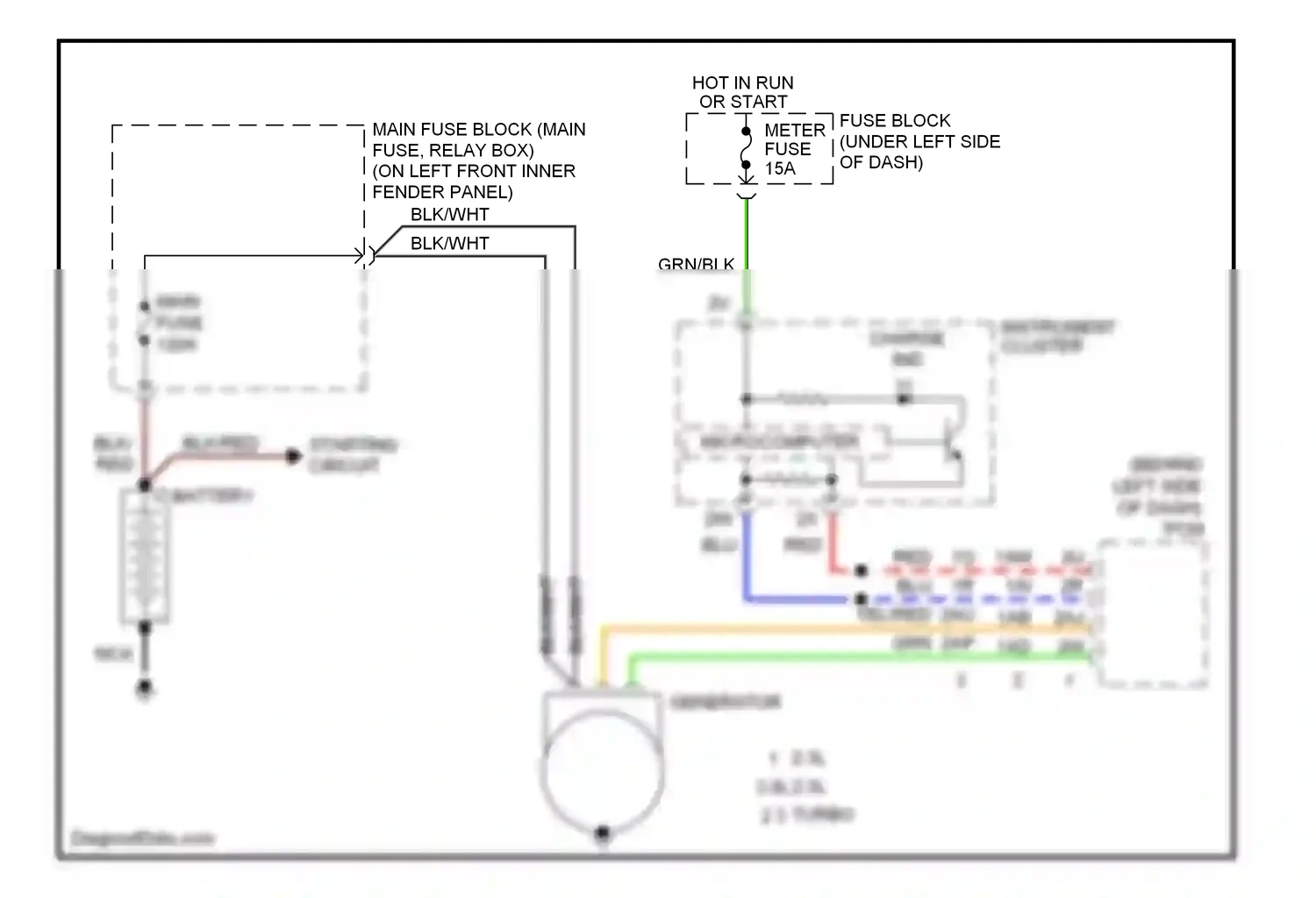 Mazda 6 GG facelift (2005-2008) microcomputer wiring diagram  (5 of 9)