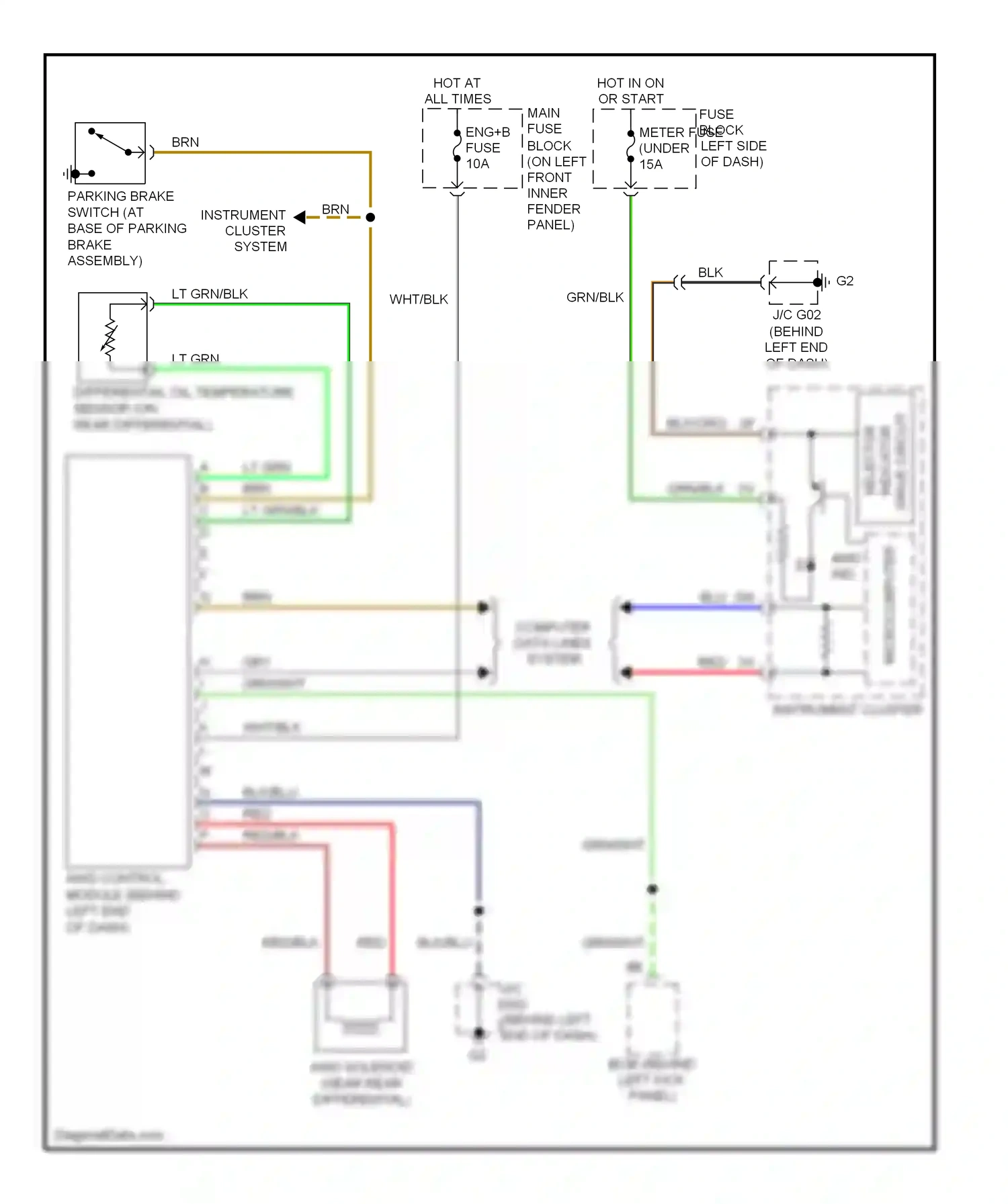 Mazda 6 GG facelift (2005-2008) microcomputer wiring diagram  (4 of 9)