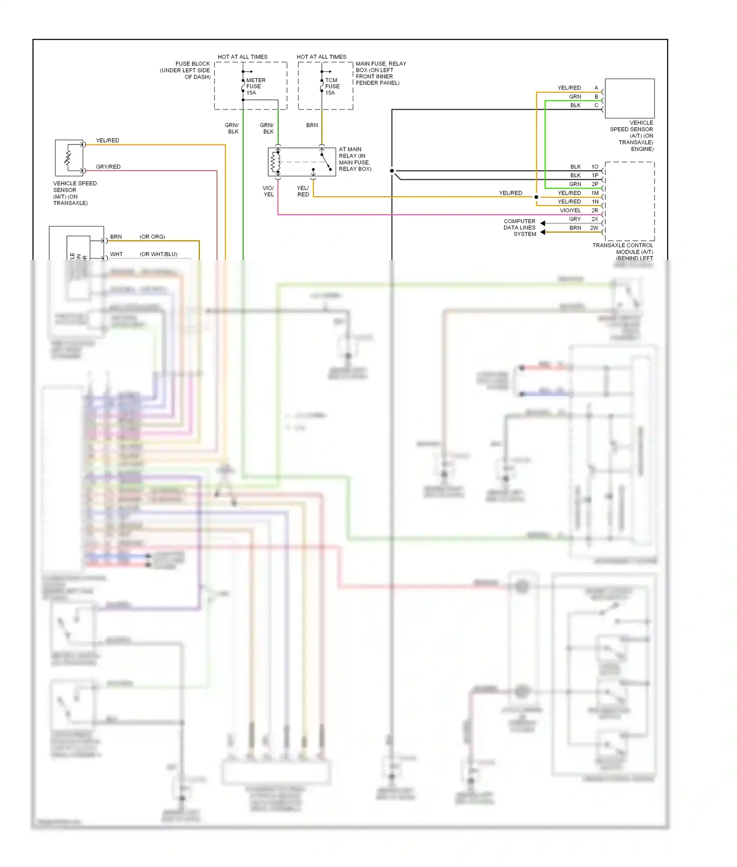 Mazda 6 GG facelift (2005-2008) neutral switch (on transaxle) wiring diagram  (1 of 4)