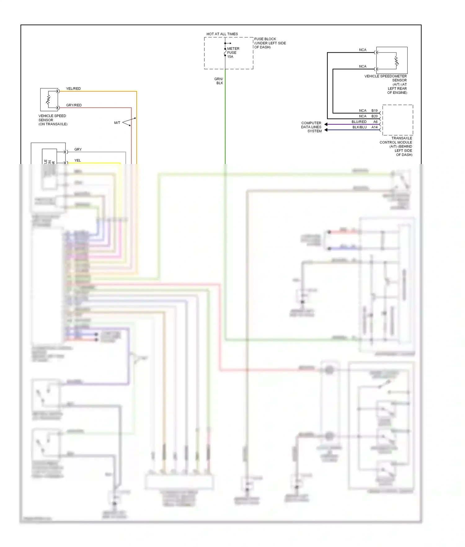 Mazda 6 GG facelift (2005-2008) (on transaxle) wiring diagram  (1 of 1)