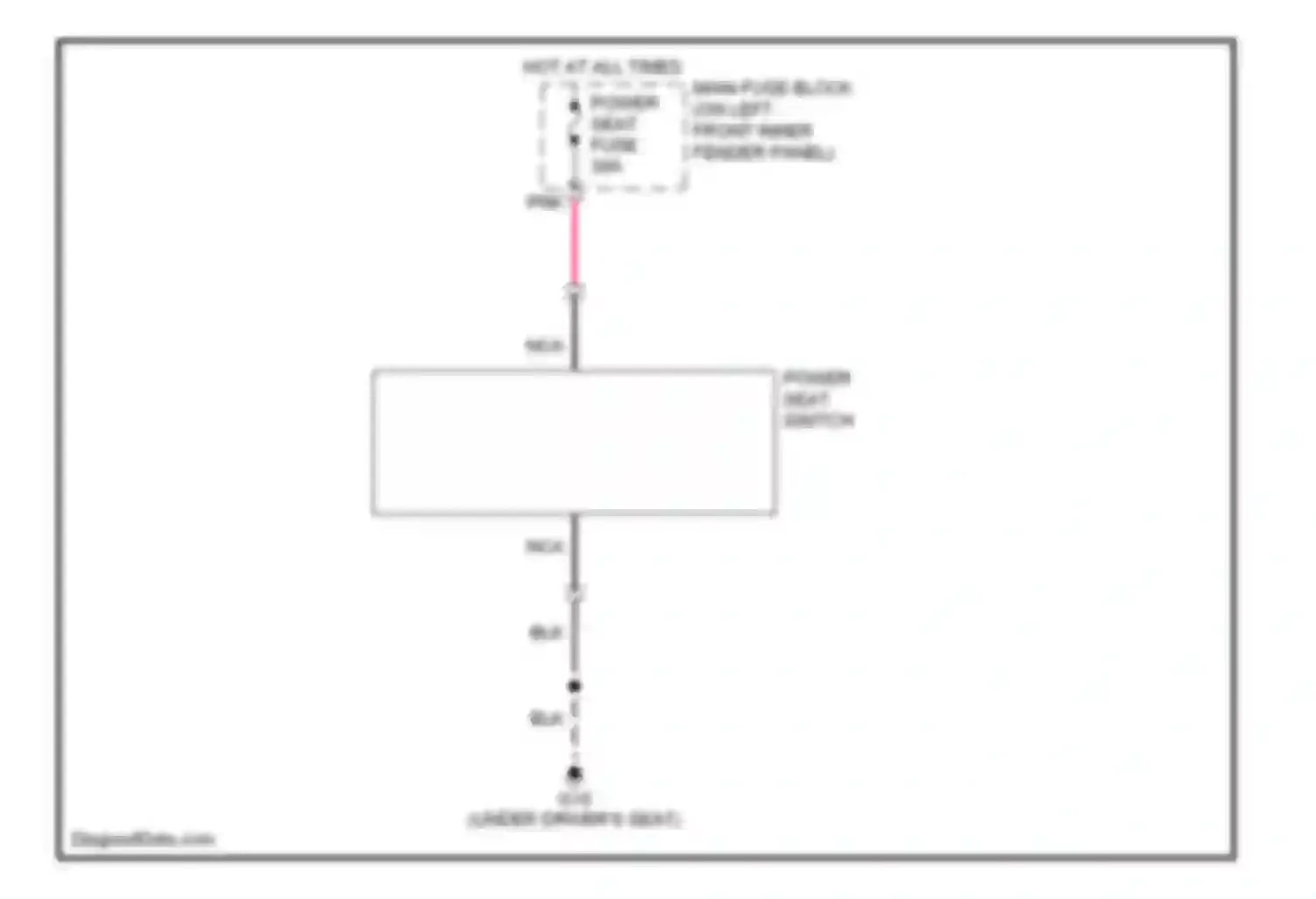 Wiring diagram power seat fuse for Mazda 6 GG facelift (2005-2008) (1 of 1)