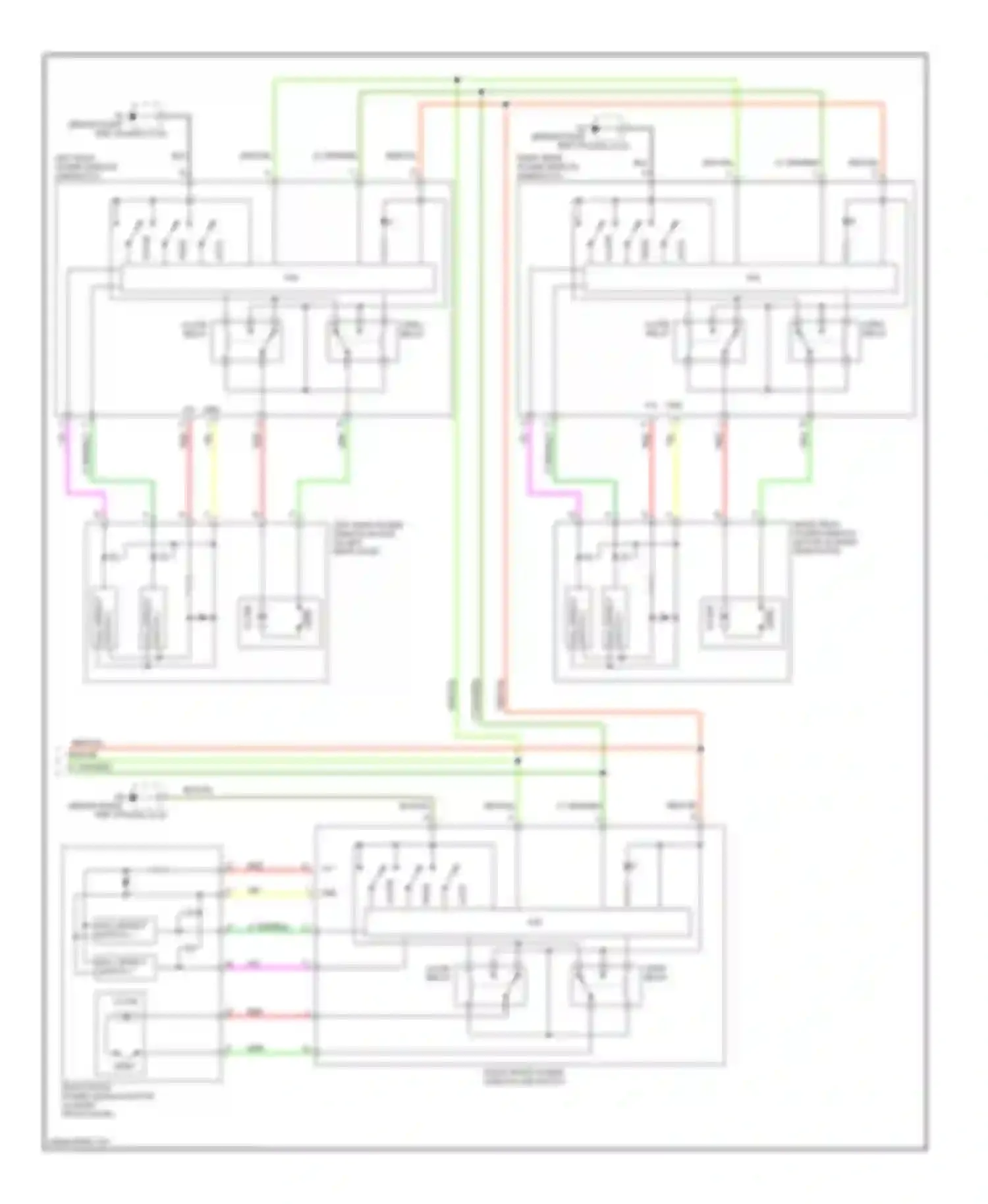 Wiring diagram right front power window sub switch for Mazda 6 GG facelift (2005-2008) (1 of 1)