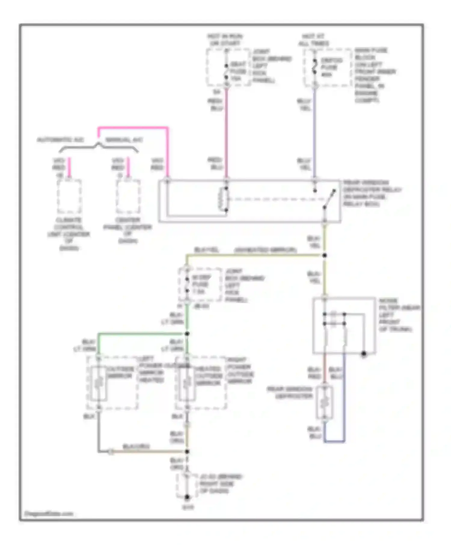 6 Mazda GG (2002-2005): Defoggers circuit