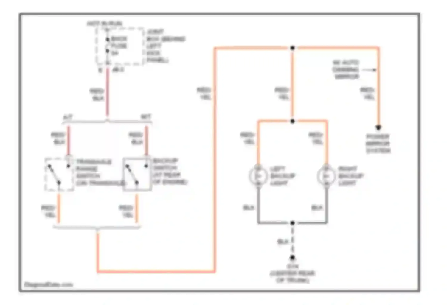 6 Mazda GG (2002-2005): Backup lamps circuit